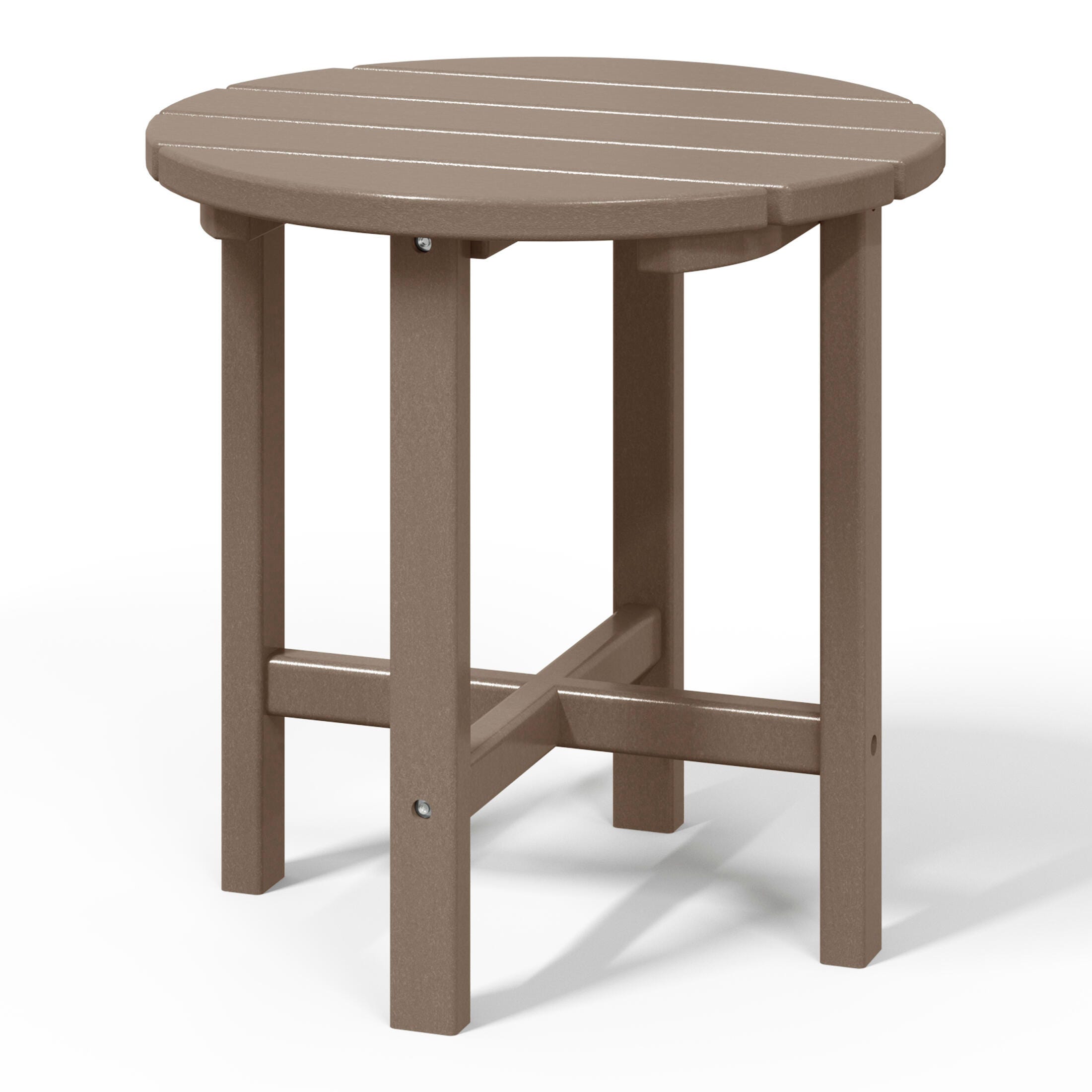 Seaside Outdoor Side Table, Weathered Wood, large