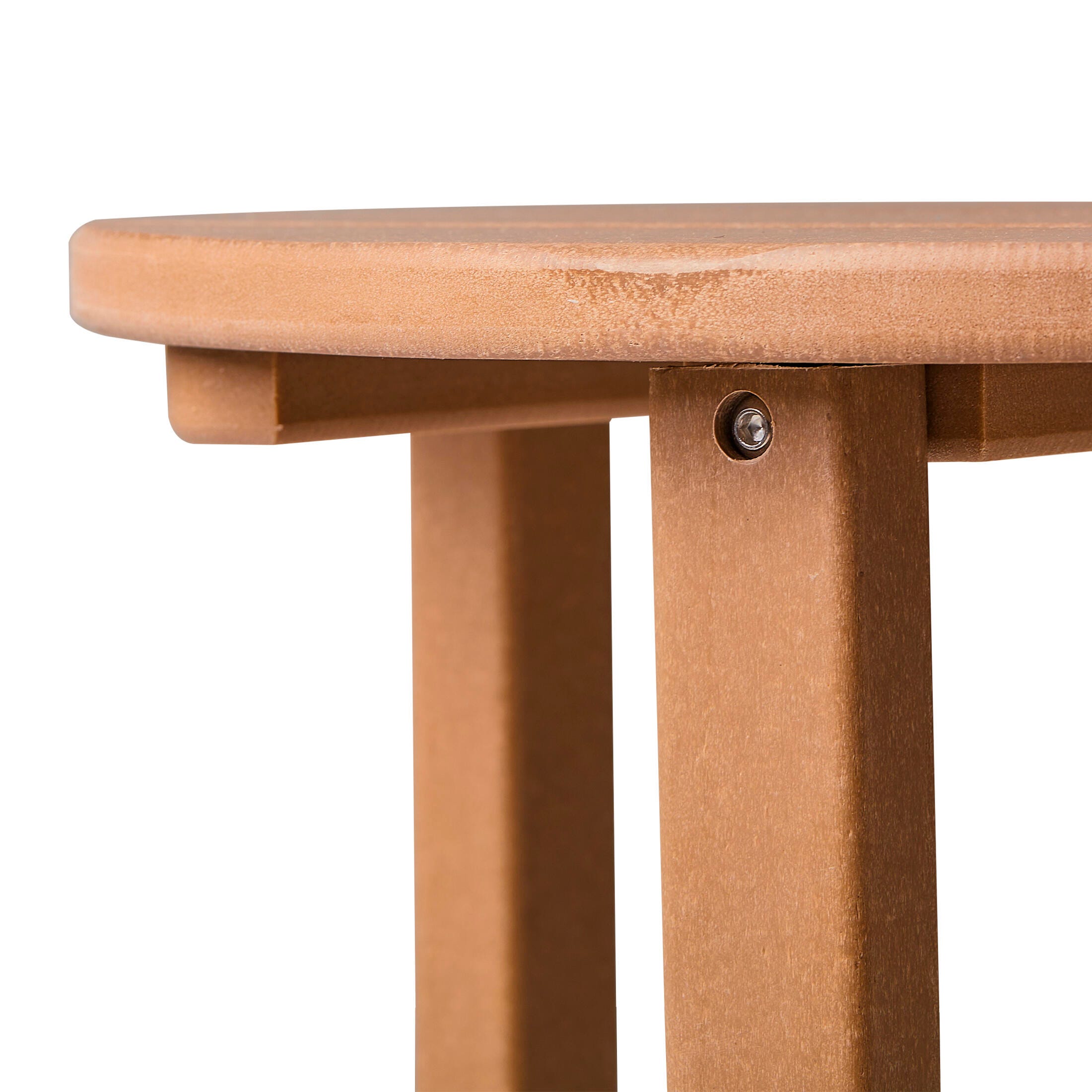 Seaside Outdoor Side Table, Teak, large
