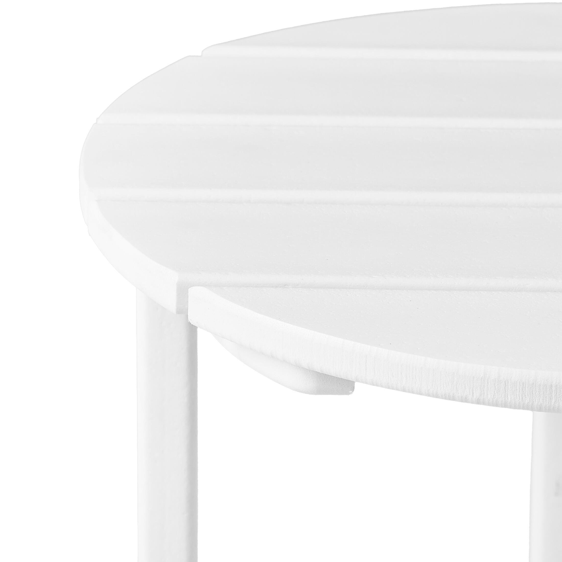 Seaside Outdoor Side Table, White, large