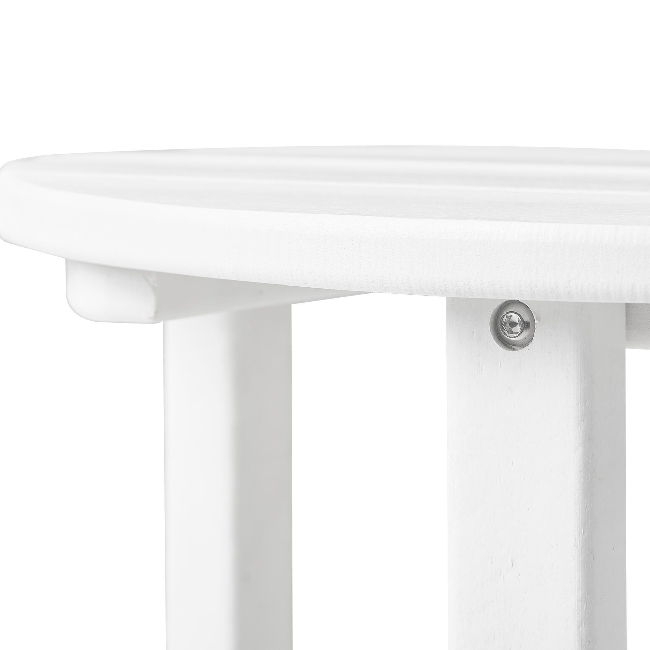 Seaside Outdoor Side Table, White, large