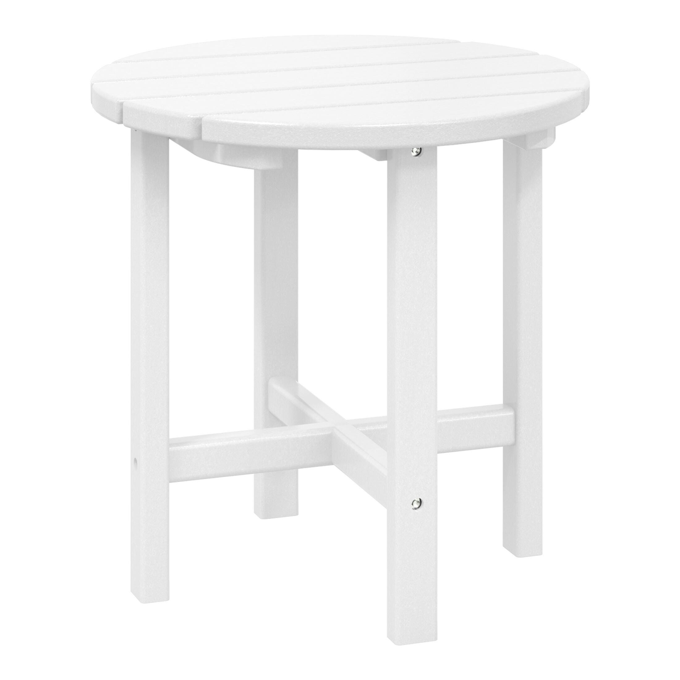 Seaside Outdoor Side Table, White, large