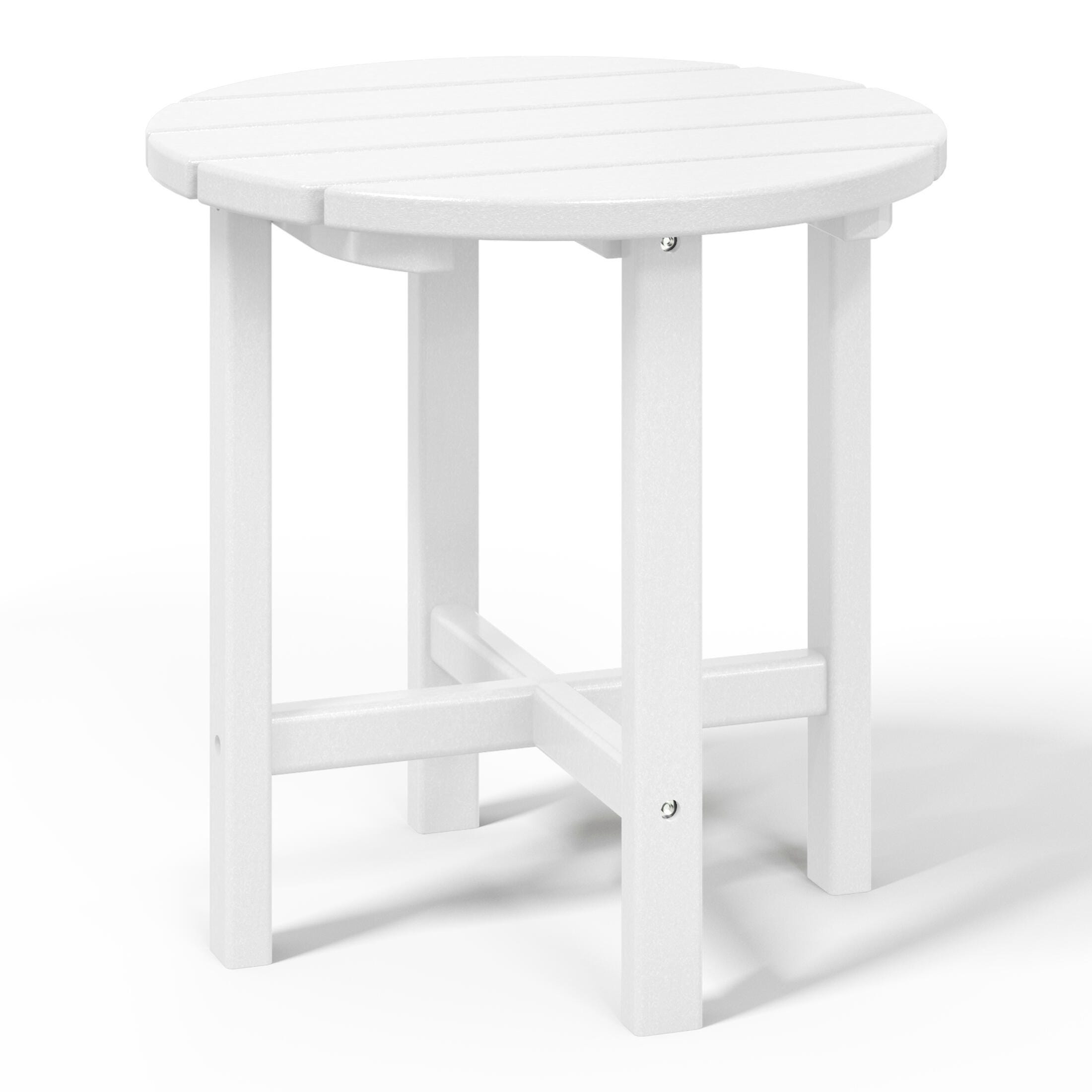 Seaside Outdoor Side Table, White, large