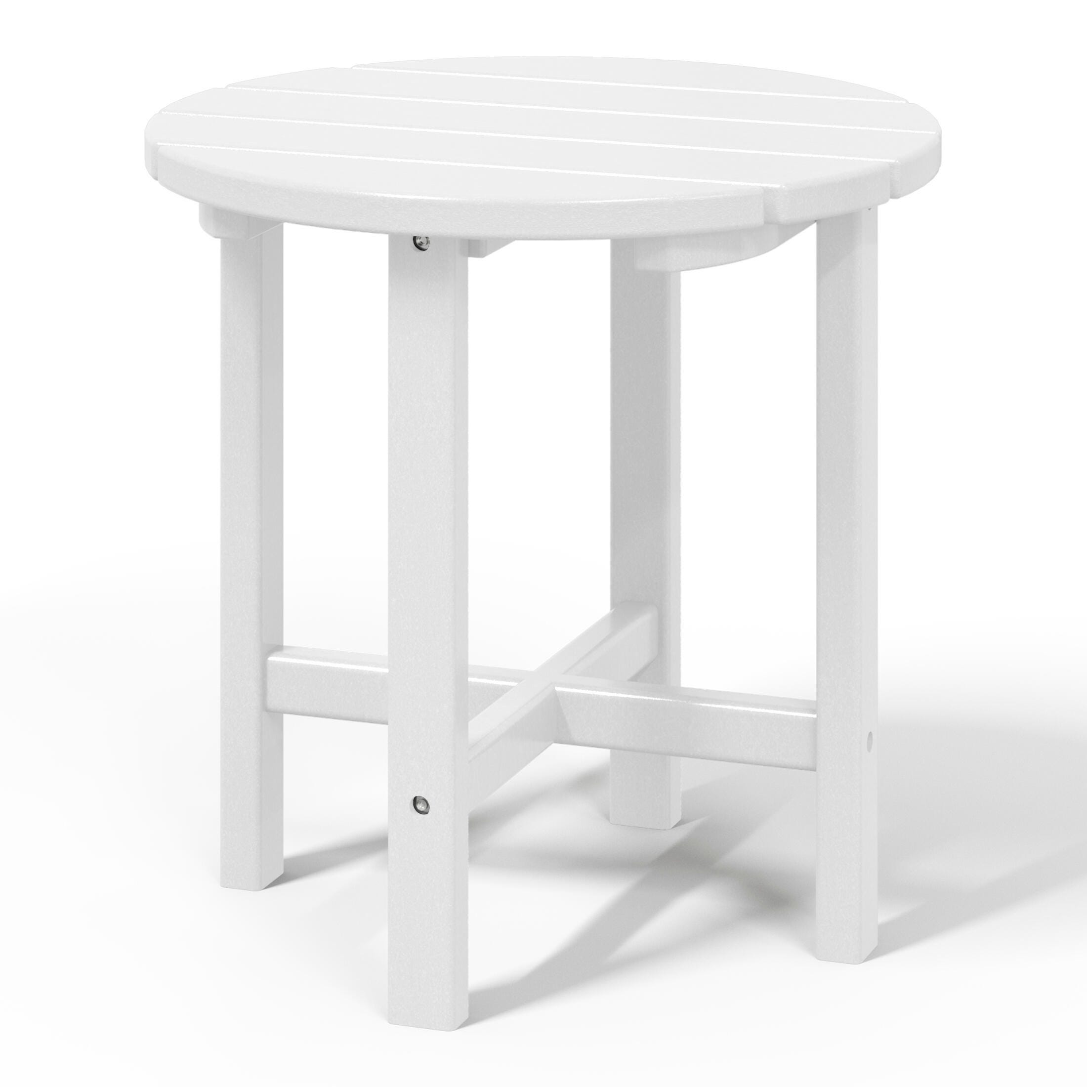 Seaside Outdoor Side Table, White, large