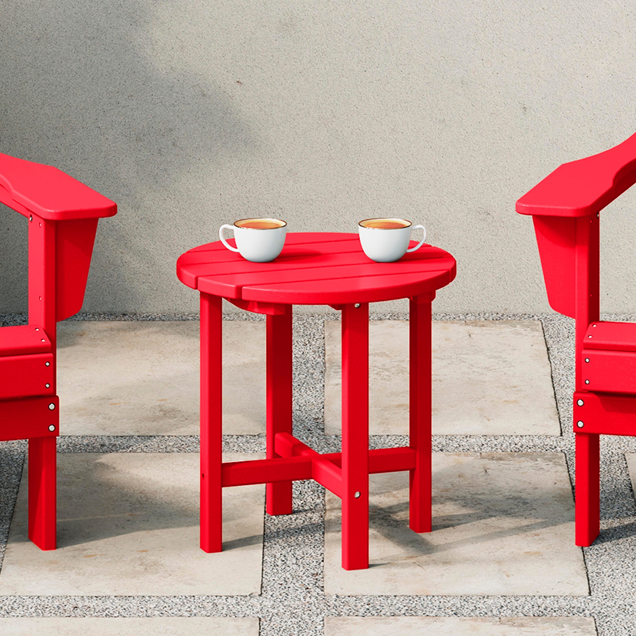Seaside Outdoor Side Table, Red, rollover
