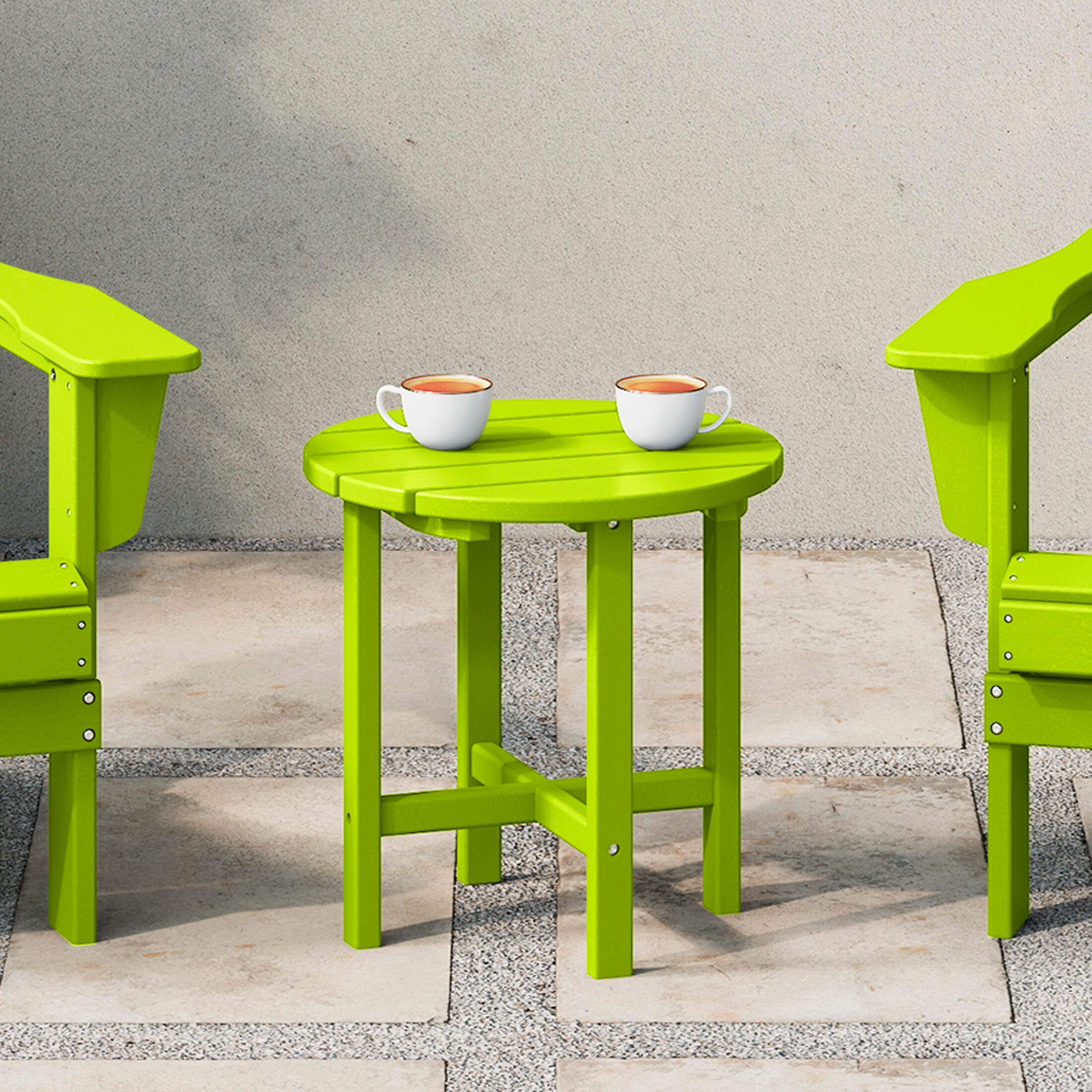 Seaside Outdoor Side Table, Lime, large