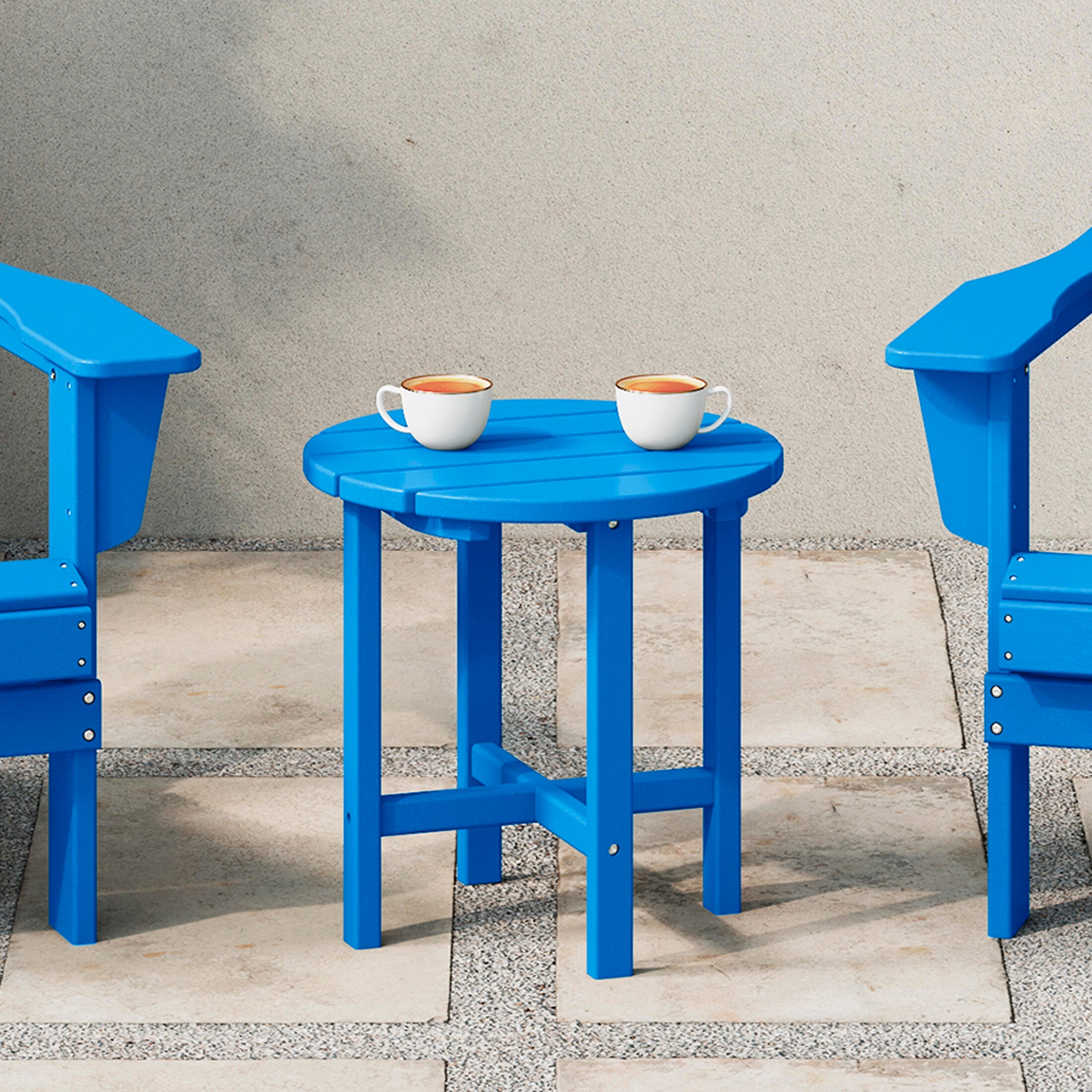 Seaside Outdoor Side Table, Pacific Blue, large