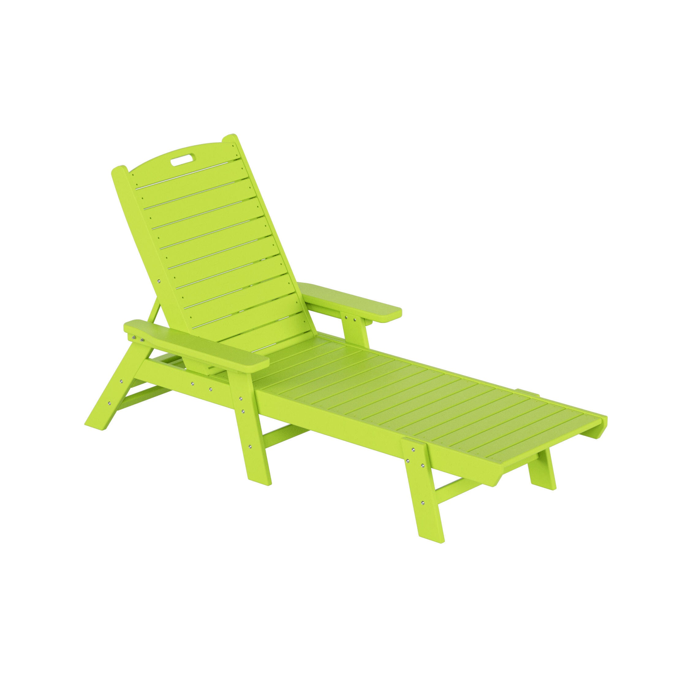 Destin Outdoor Chaise Lounge, Lime, large