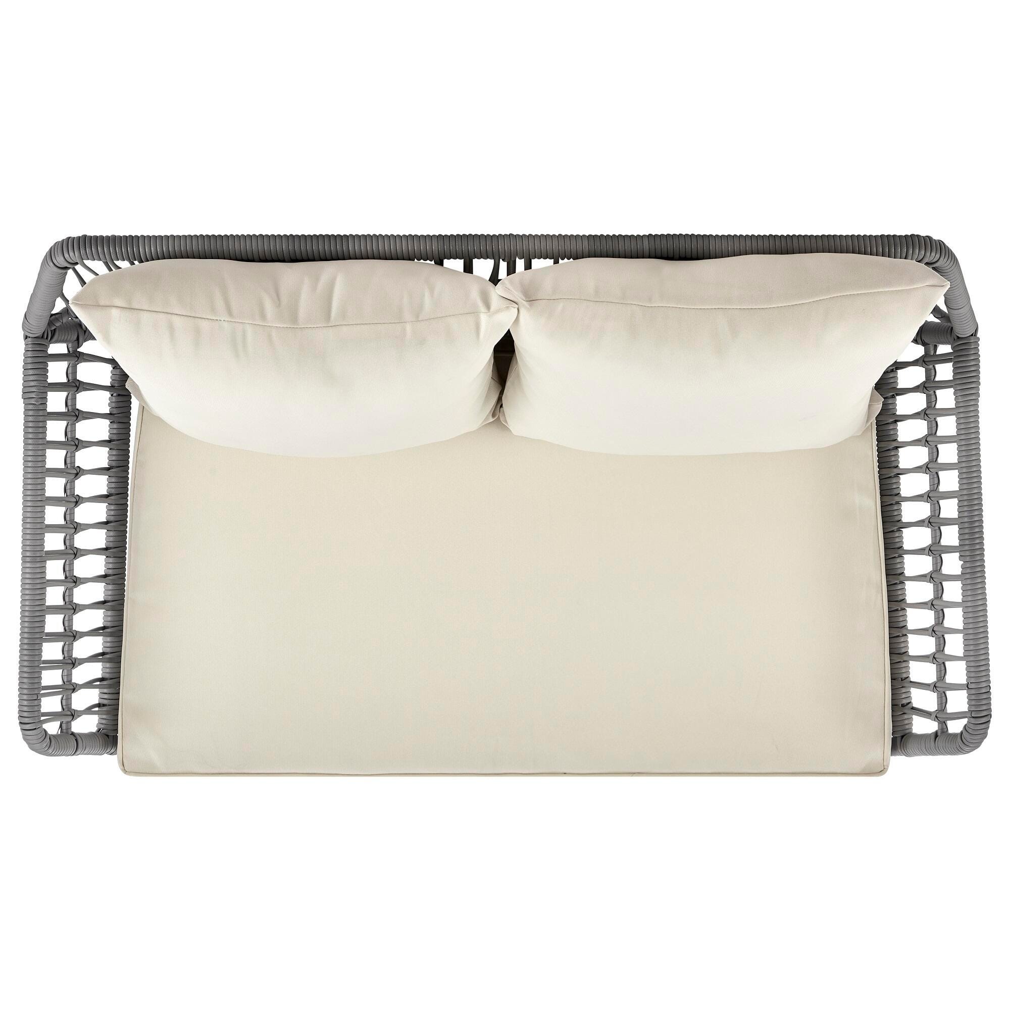 Manhattan Comfort Portofino Outdoor Conversation Patio Set, Cream, large
