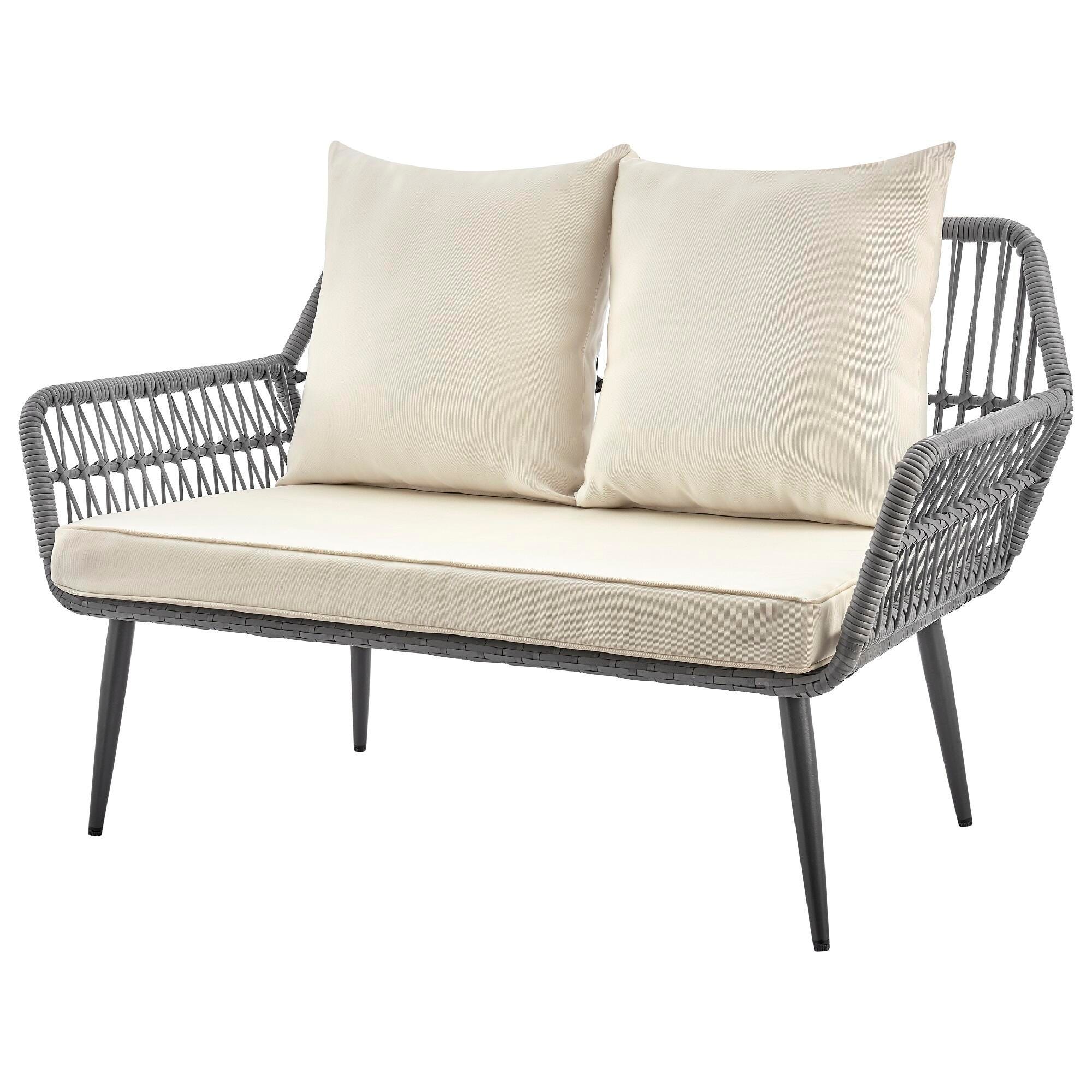 Manhattan Comfort Portofino Outdoor Conversation Patio Set, Cream, large