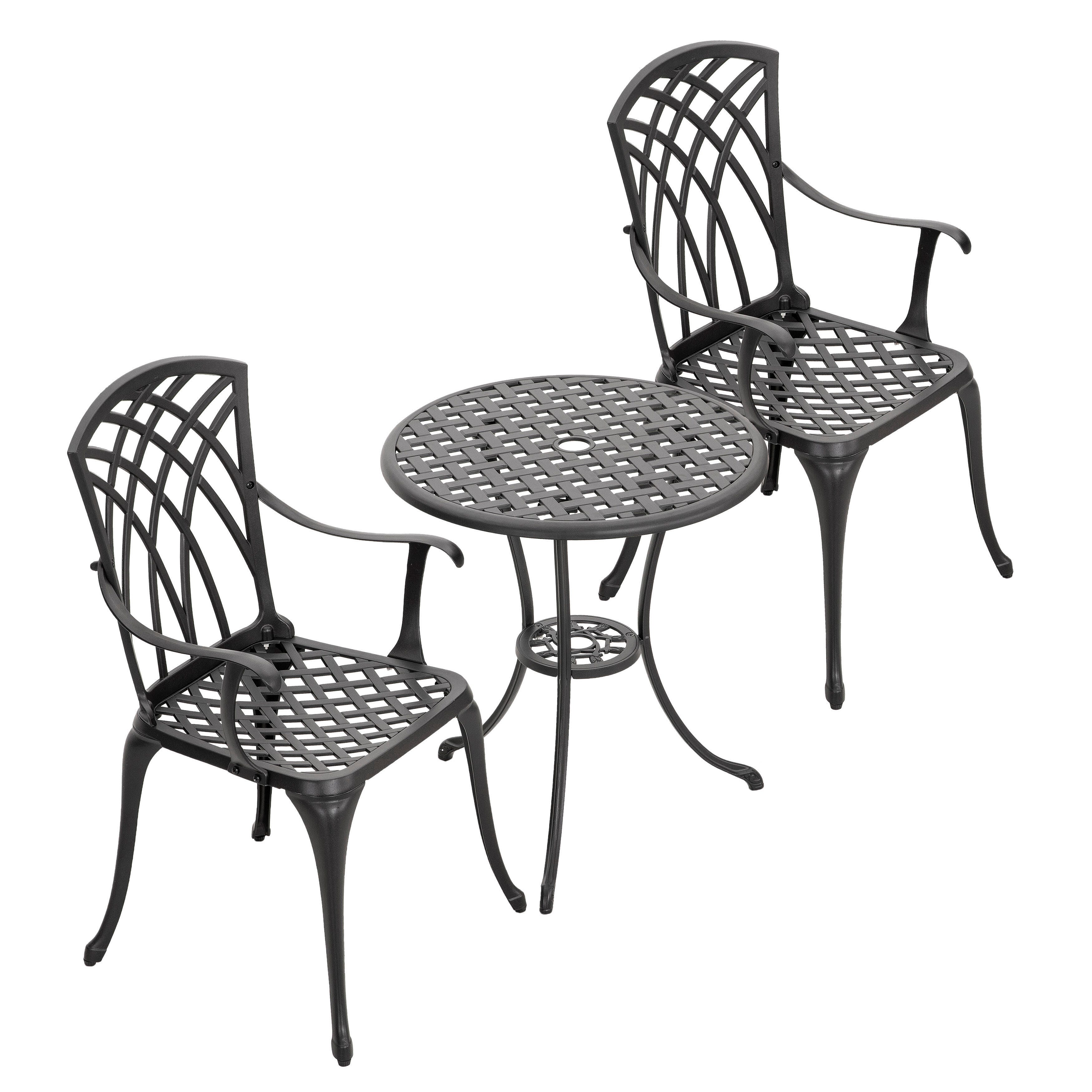 Nuu Garden Outdoor Bistro Table and 2 Chairs, , large