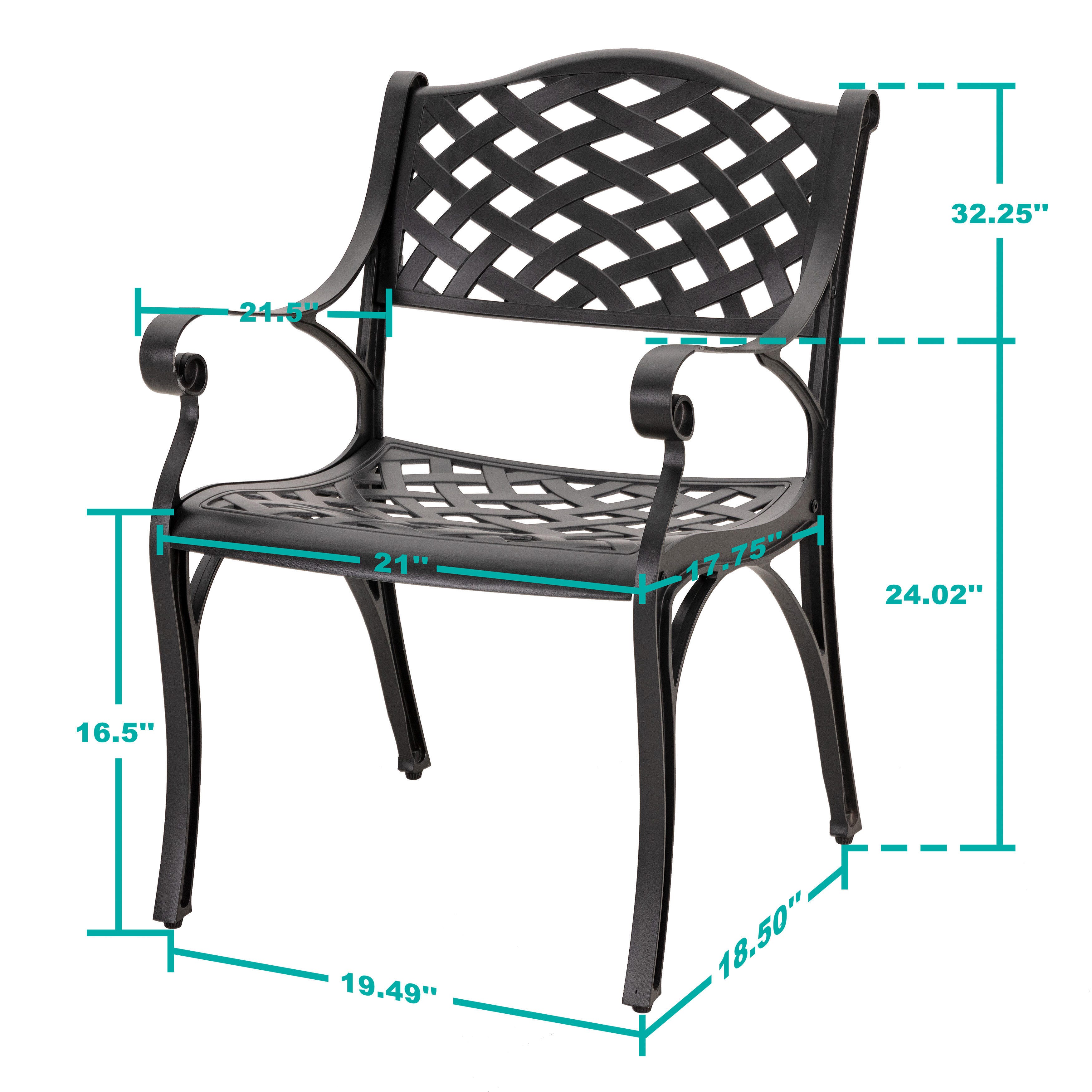 Nuu Garden Patio Dining Chairs Set of 2, , large