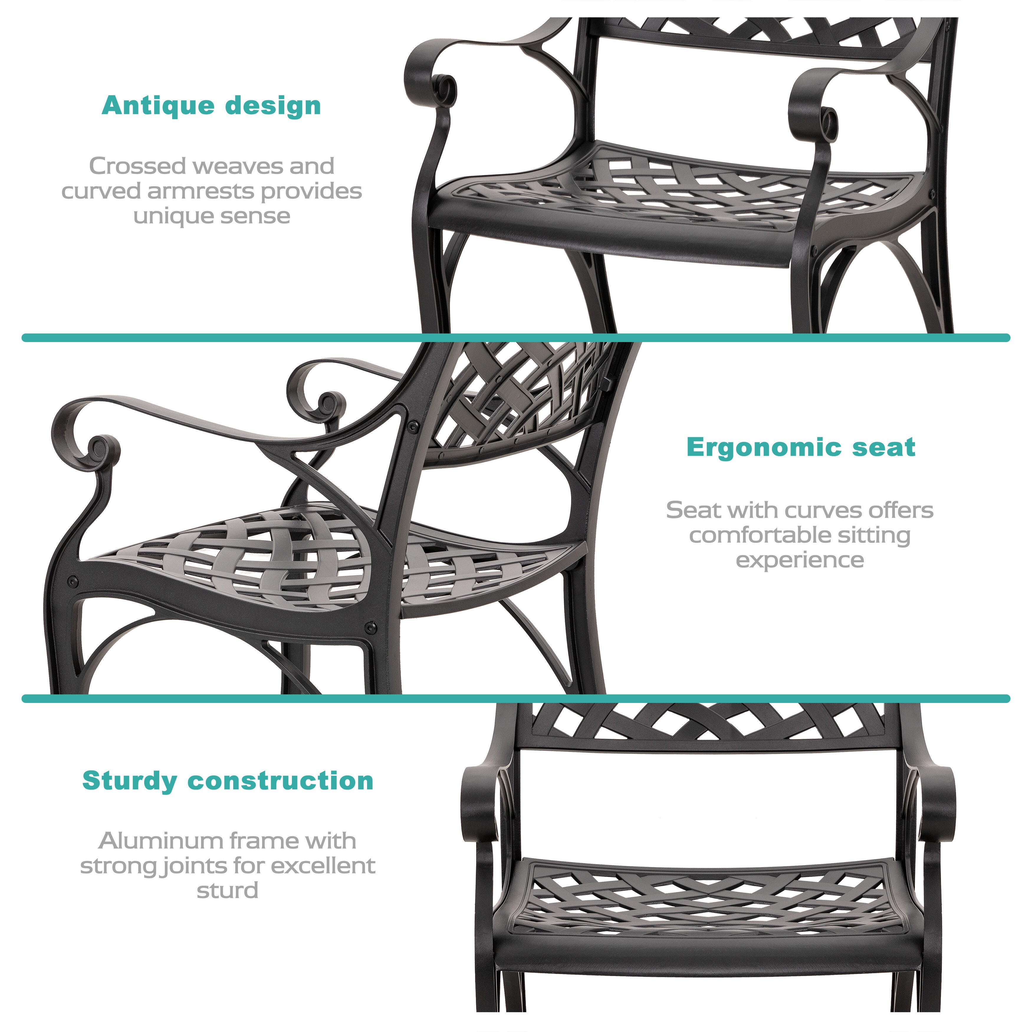 Nuu Garden Patio Dining Chairs Set of 2, , large