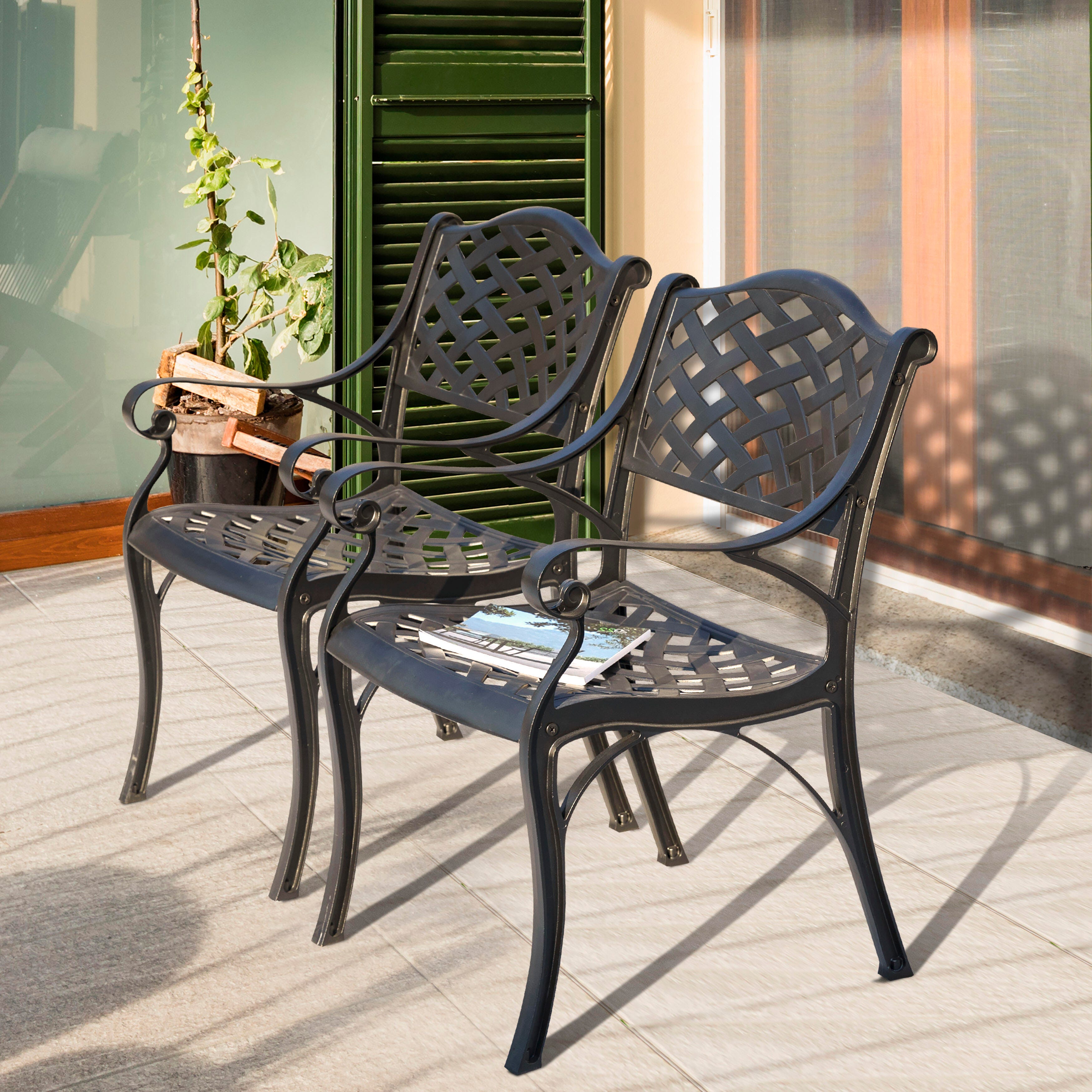 Nuu Garden Patio Dining Chairs Set of 2, , large