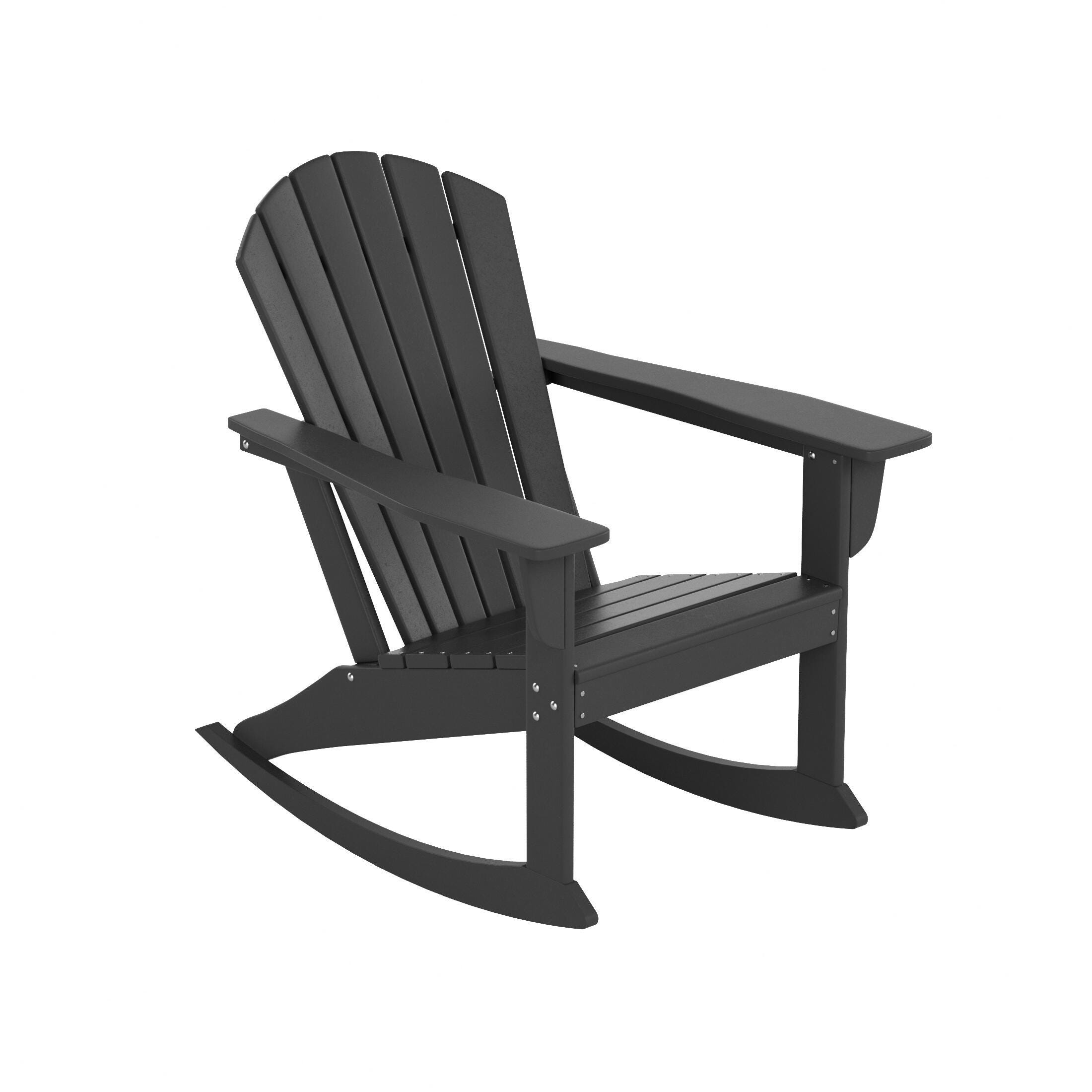 Bayview Classic Seashell Rocking Chair, Gray, large