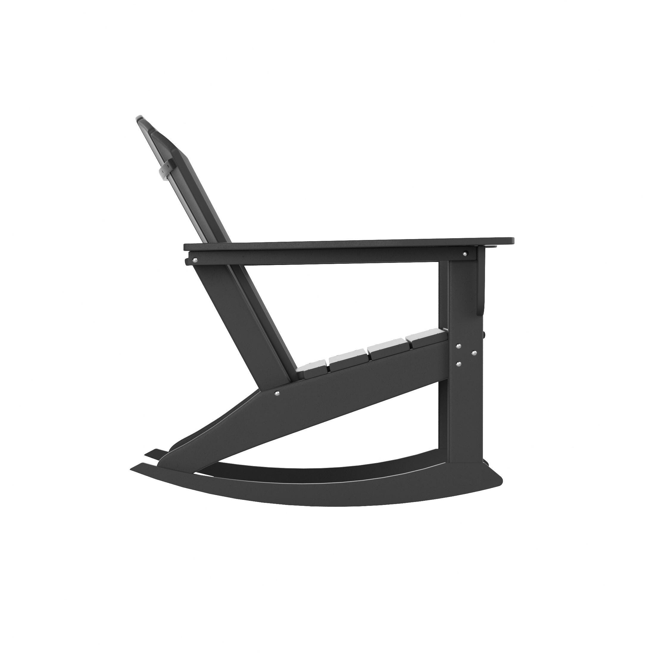 Bayview Classic Seashell Rocking Chair, Gray, large