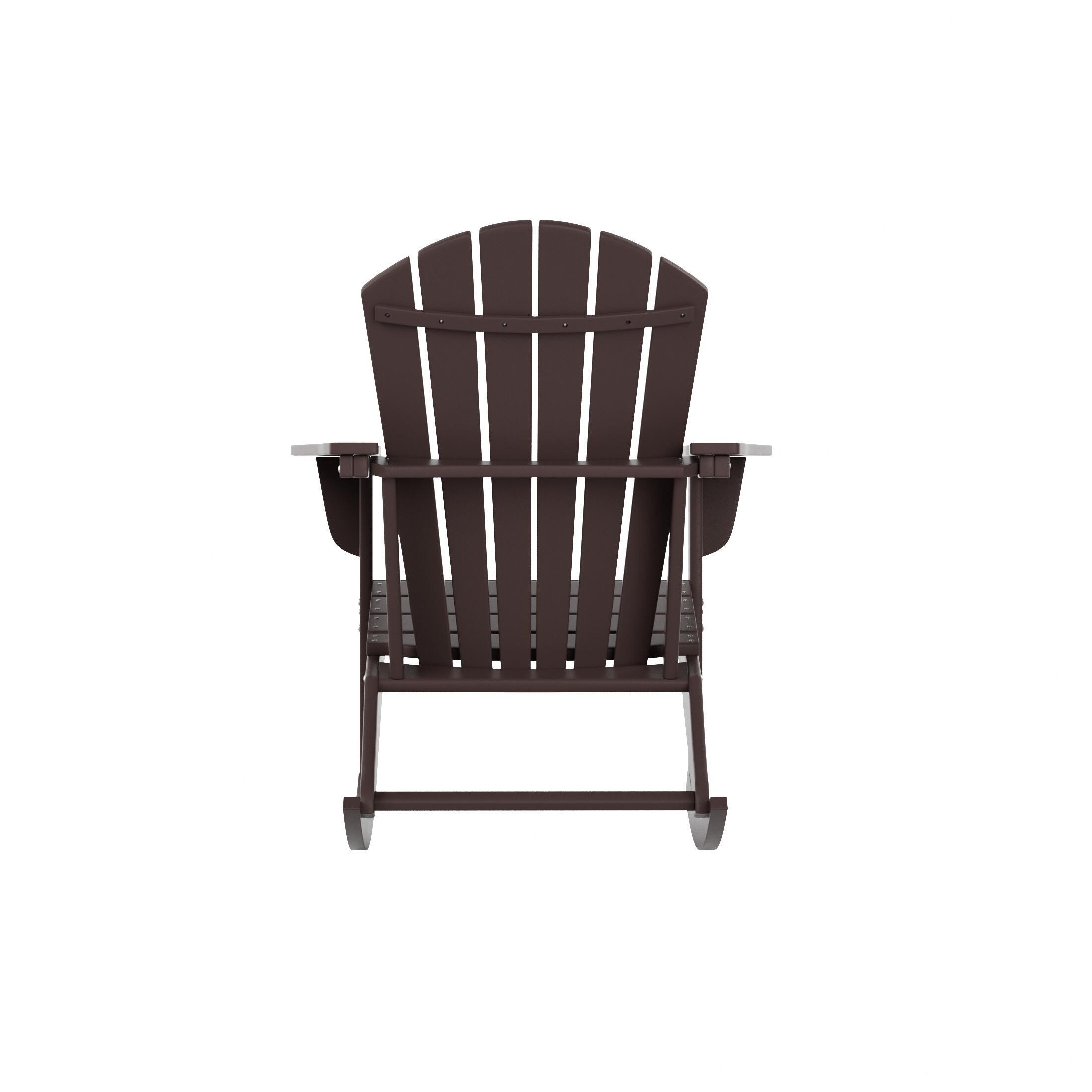 Bayview Classic Seashell Rocking Chair, Dark Brown, large