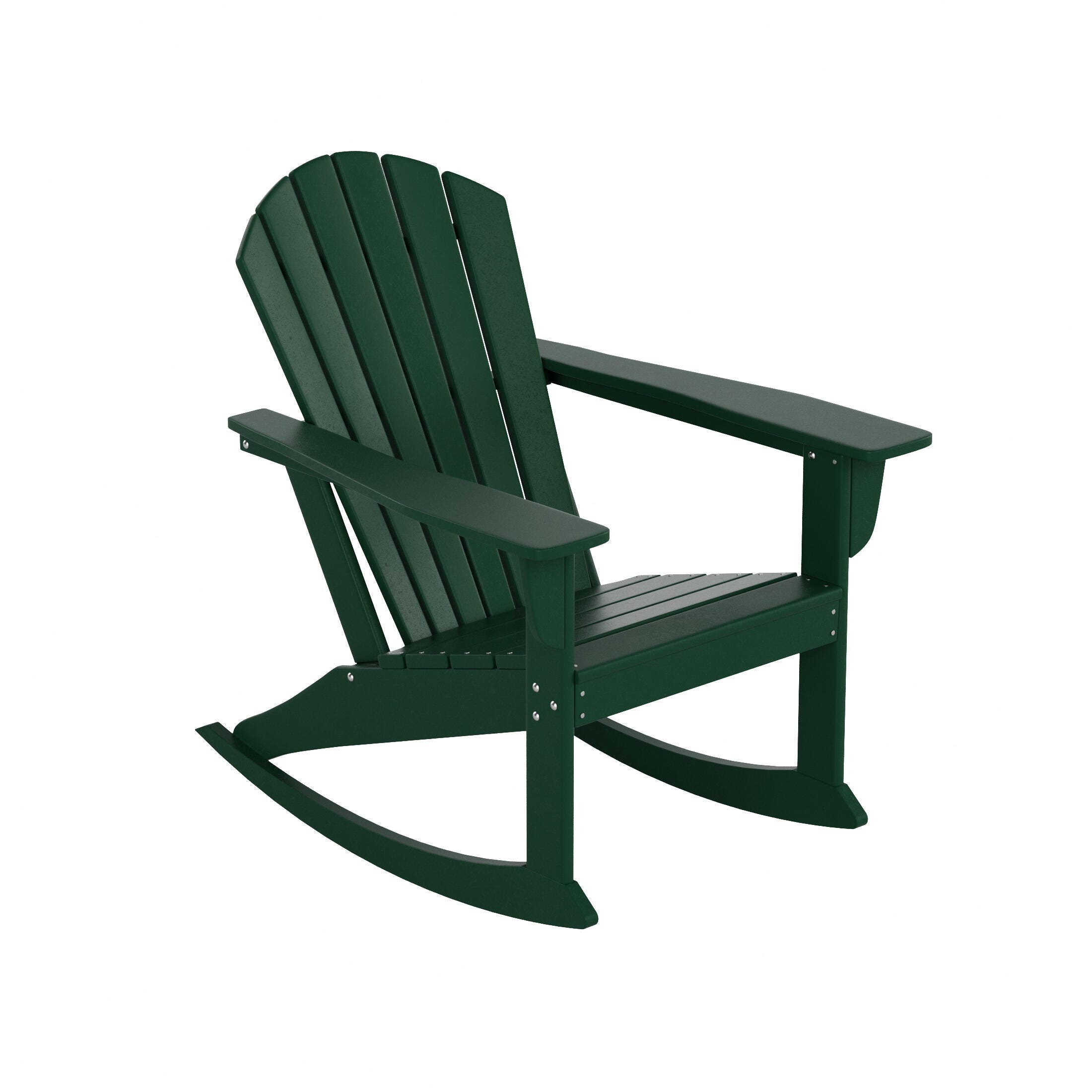 Bayview Classic Seashell Rocking Chair, Dark Green, large