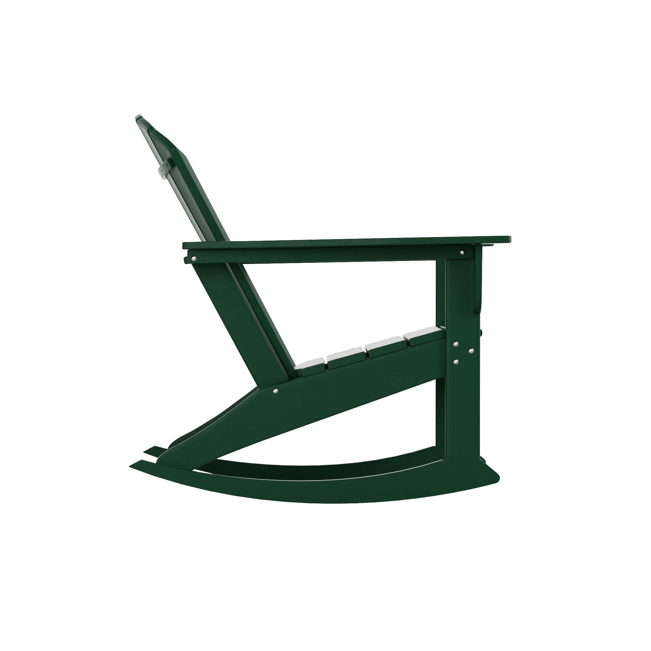 Bayview Classic Seashell Rocking Chair, Dark Green, large