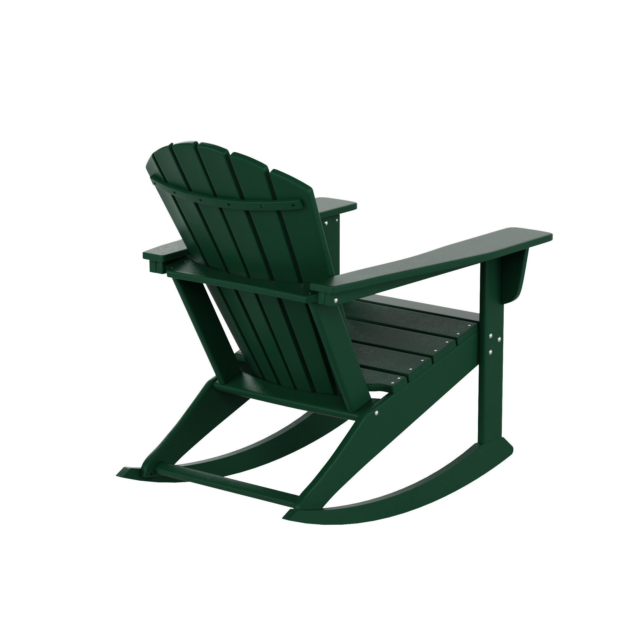 Bayview Classic Seashell Rocking Chair, Dark Green, large