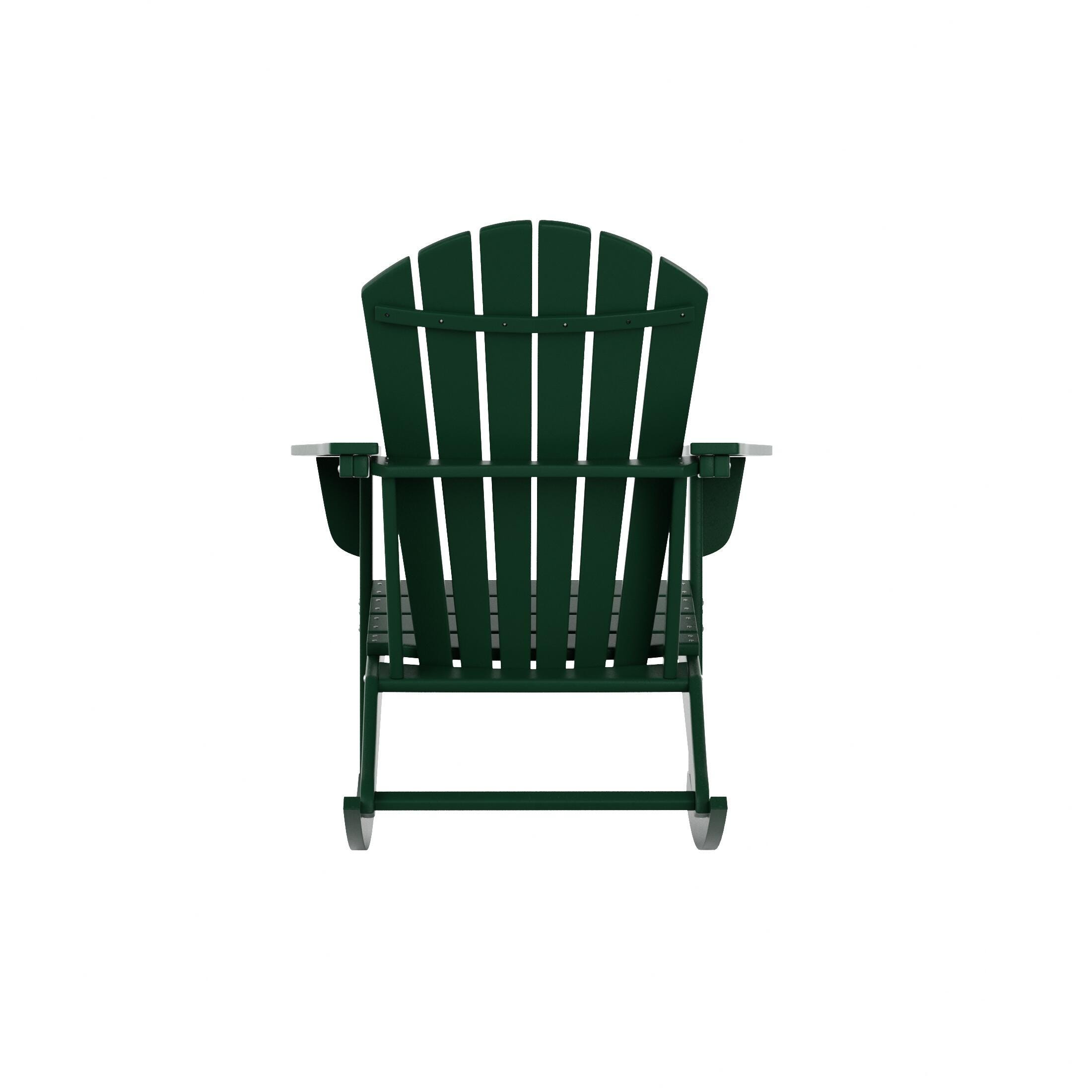 Bayview Classic Seashell Rocking Chair, Dark Green, large