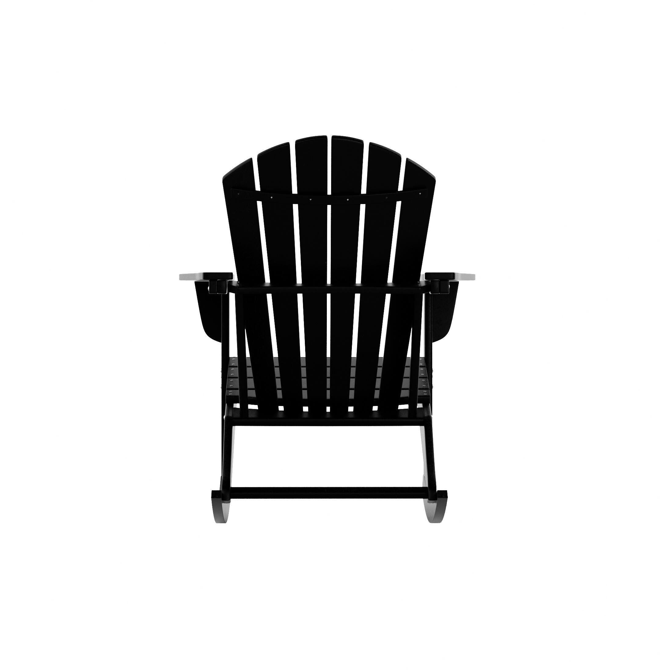 Bayview Classic Seashell Rocking Chair, Black, large