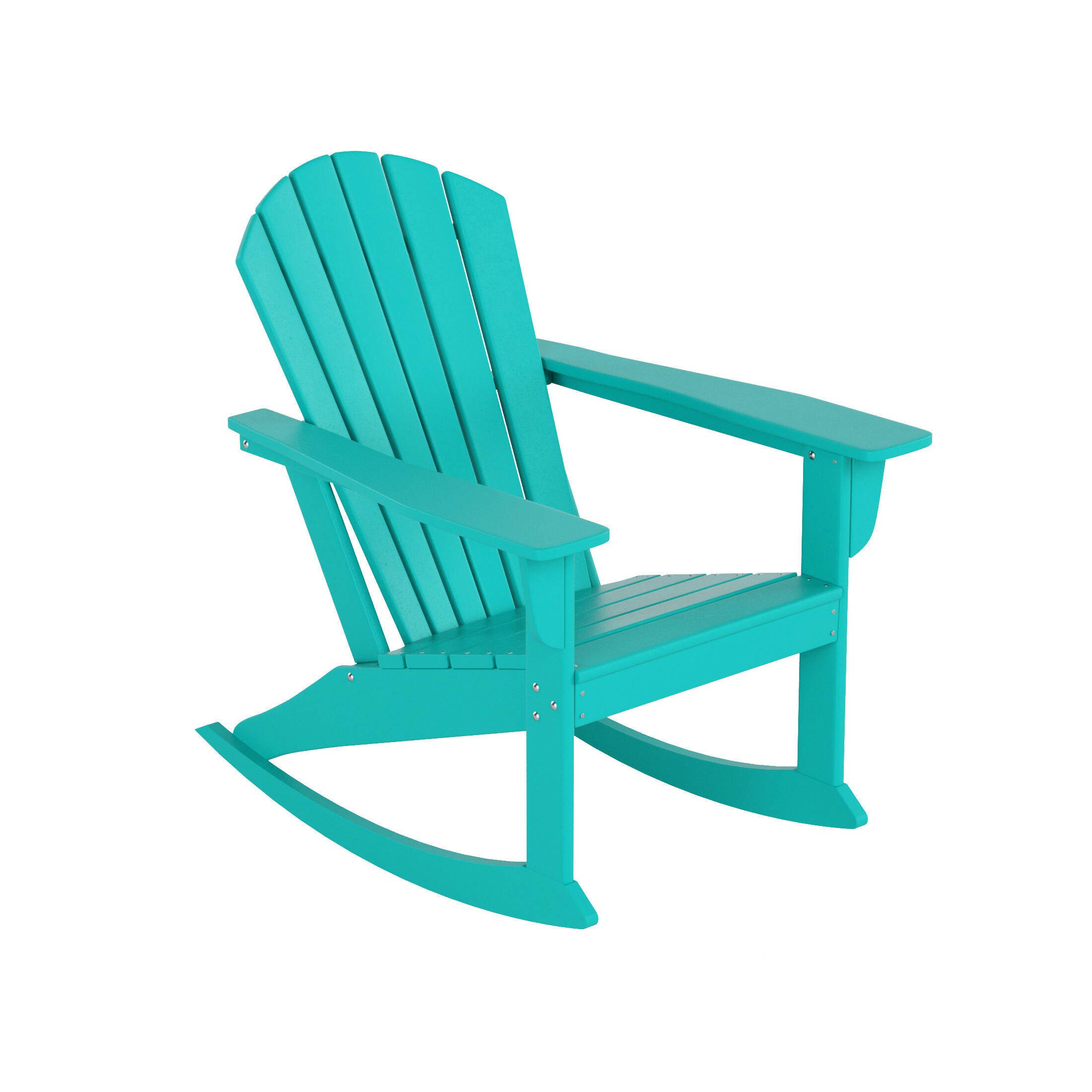 Bayview Classic Seashell Rocking Chair, Turquoise, large