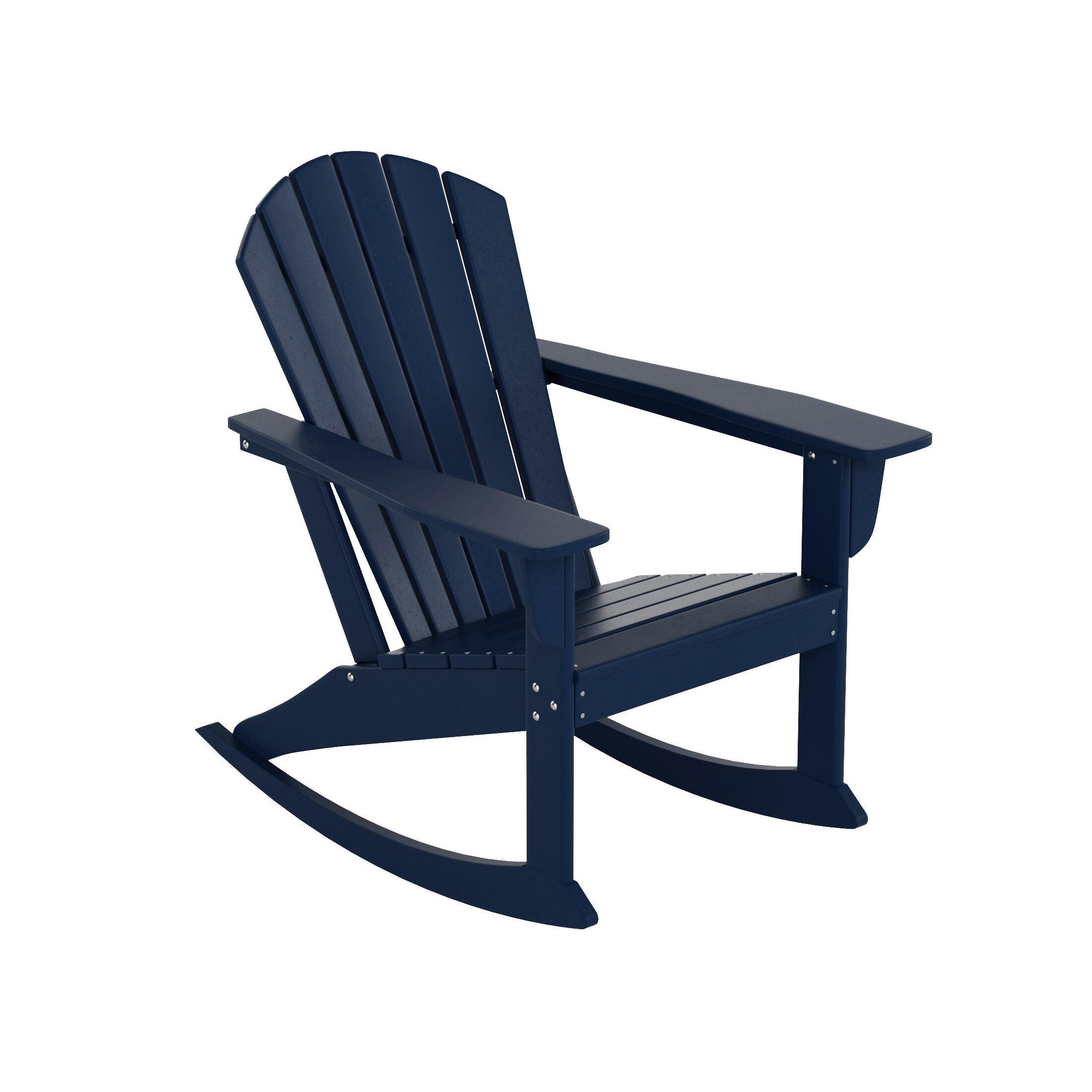 Bayview Classic Seashell Rocking Chair, Navy Blue, large