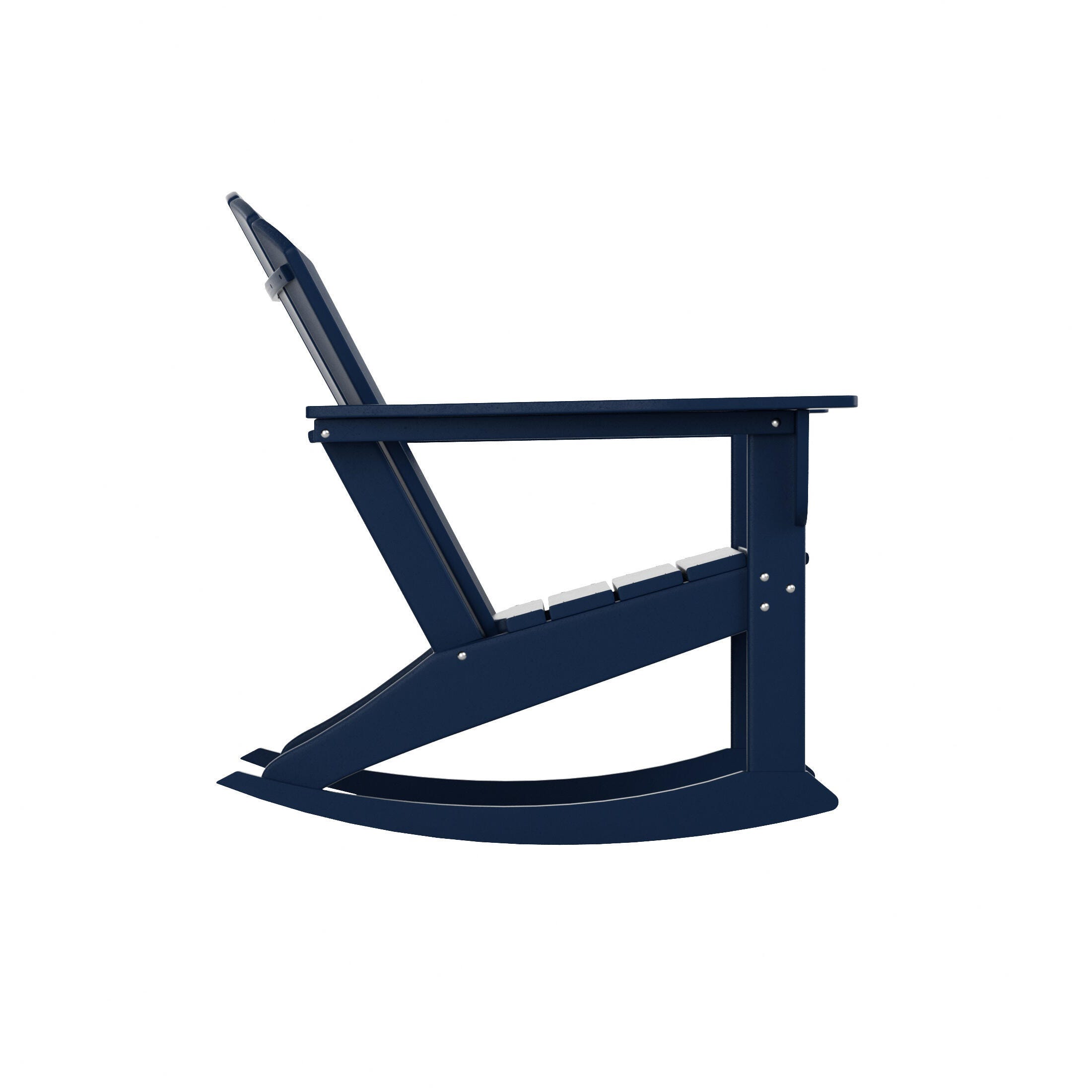 Bayview Classic Seashell Rocking Chair, Navy Blue, large