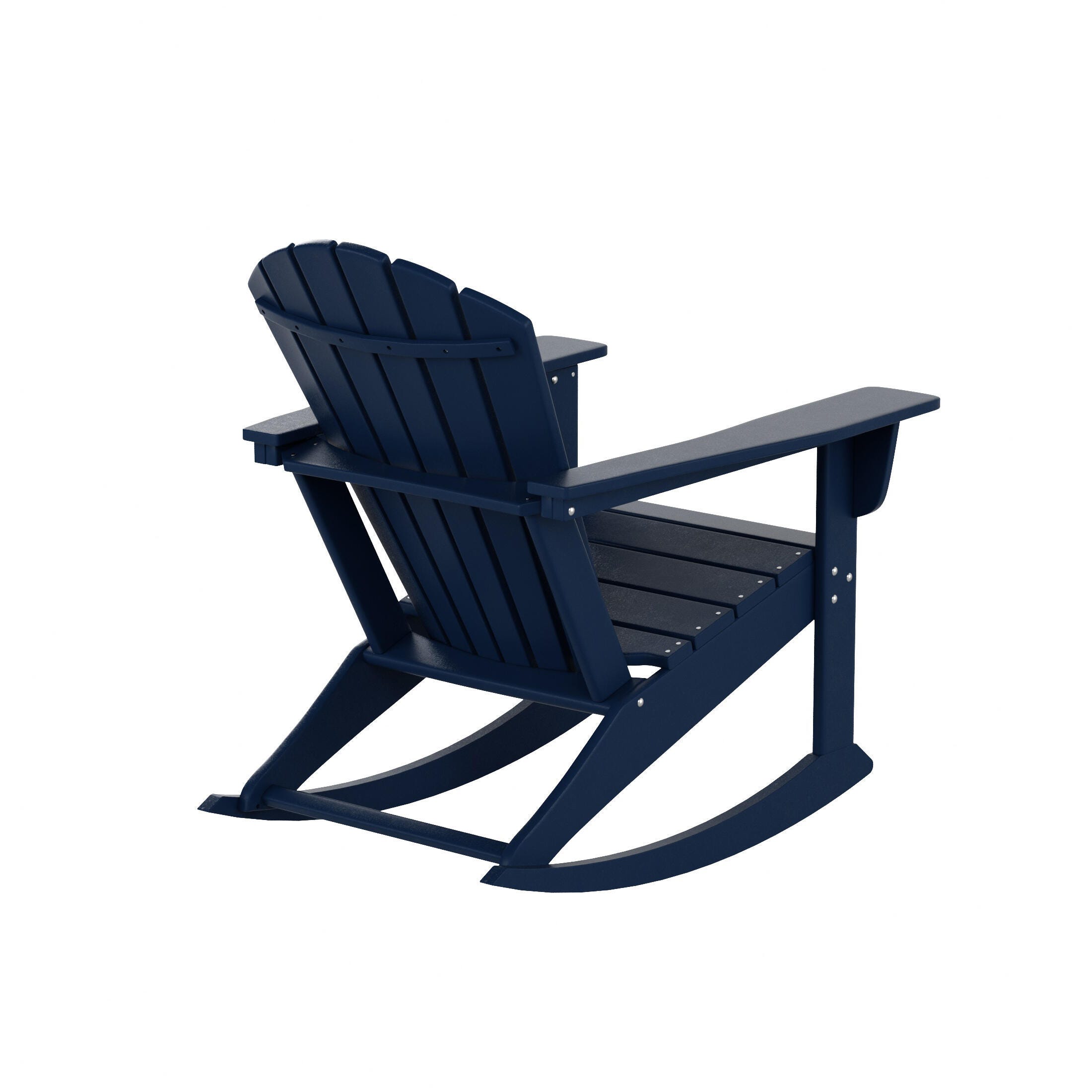 Bayview Classic Seashell Rocking Chair, Navy Blue, large