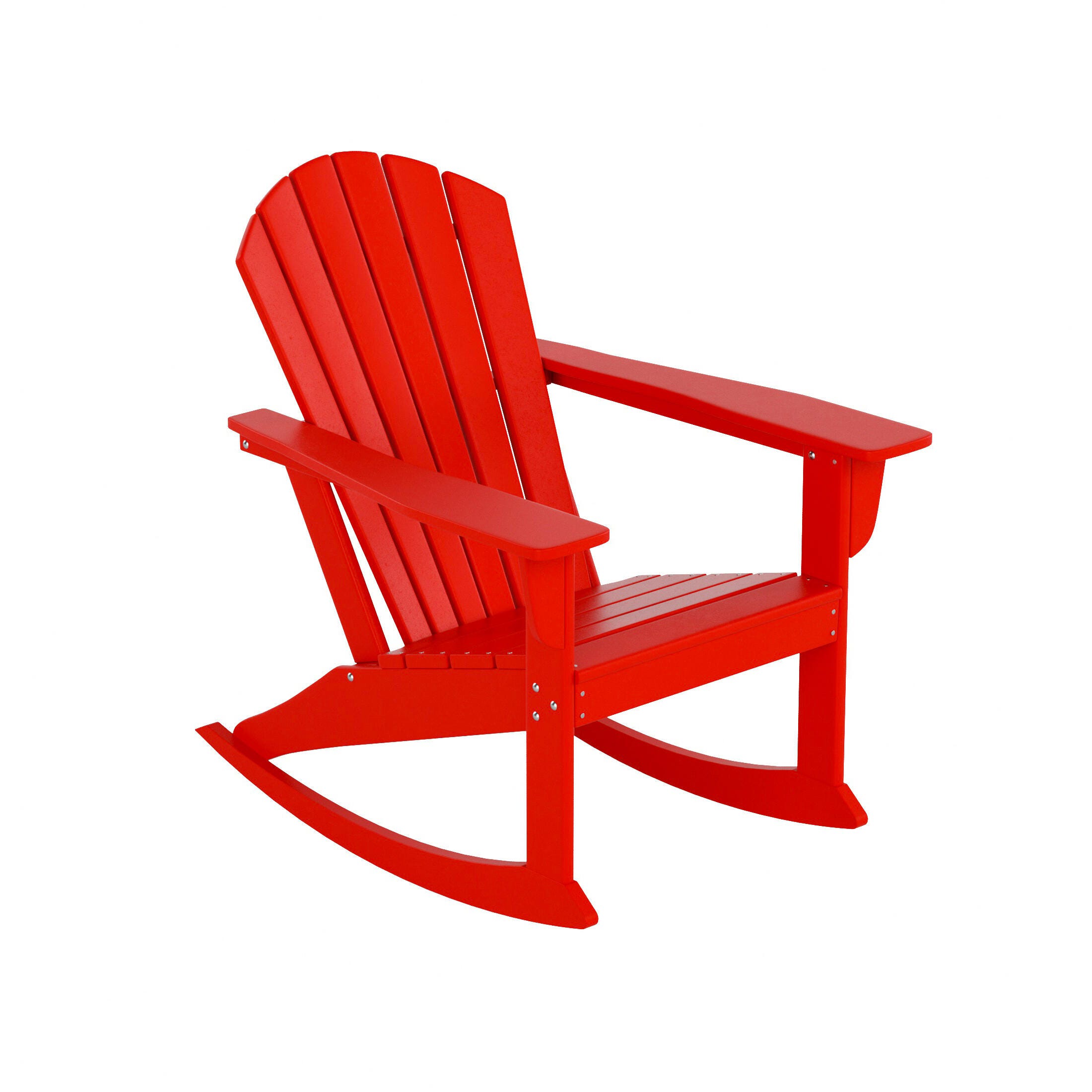 Bayview Classic Seashell Rocking Chair, Red, large