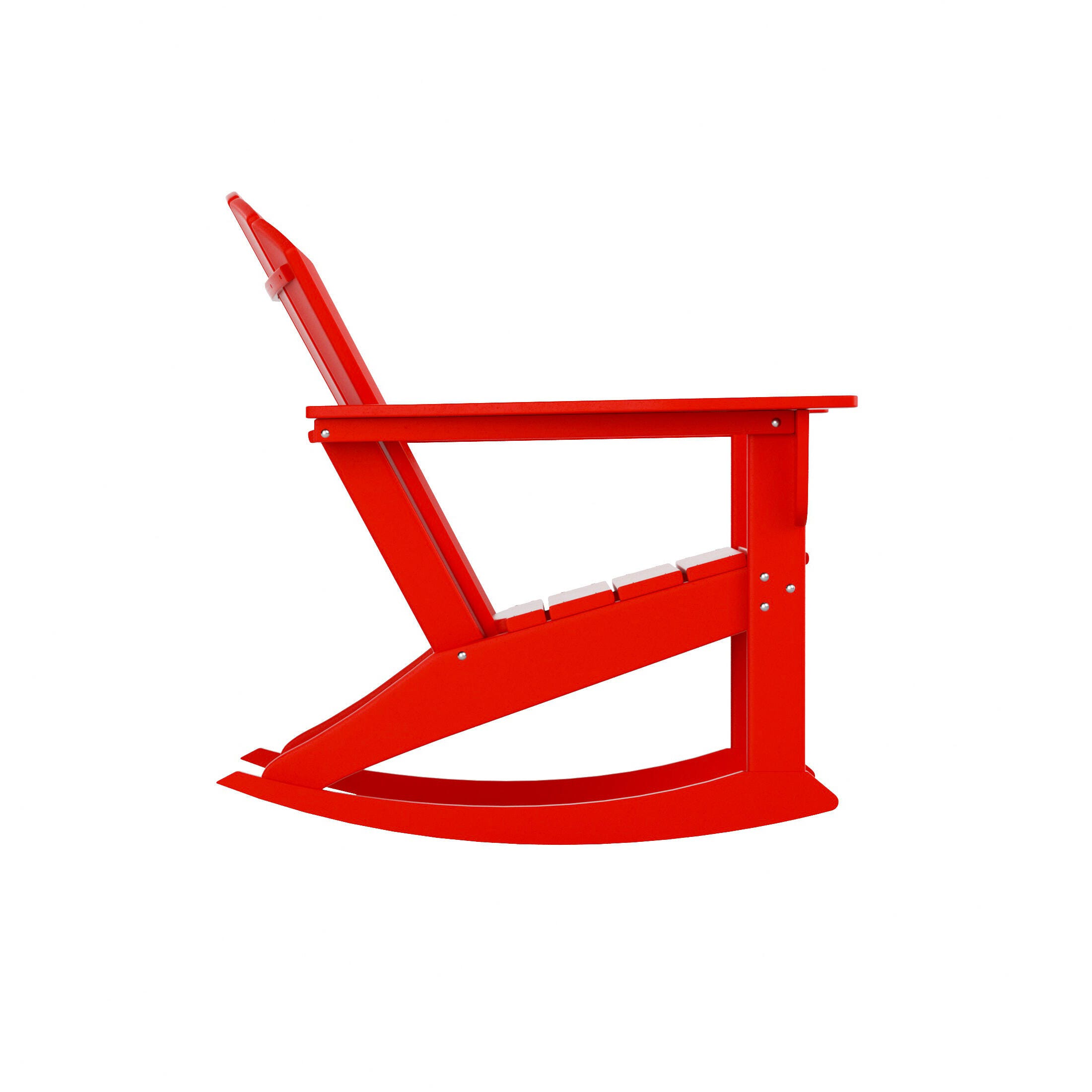 Bayview Classic Seashell Rocking Chair, Red, large