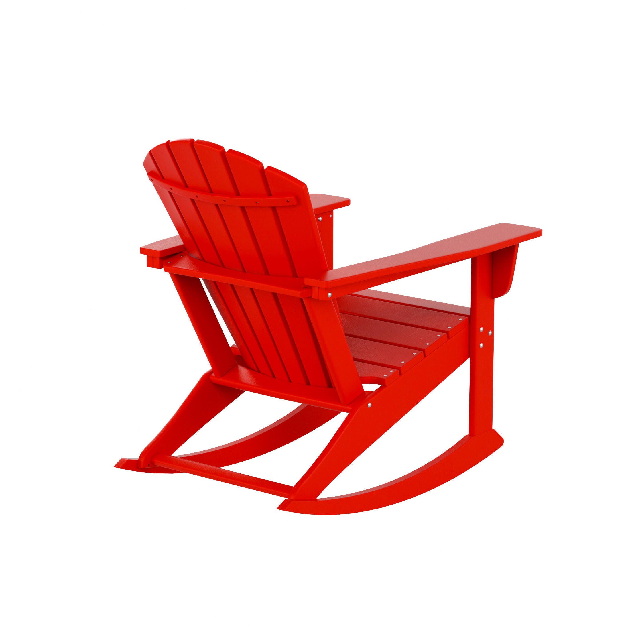 Bayview Classic Seashell Rocking Chair, Red, large