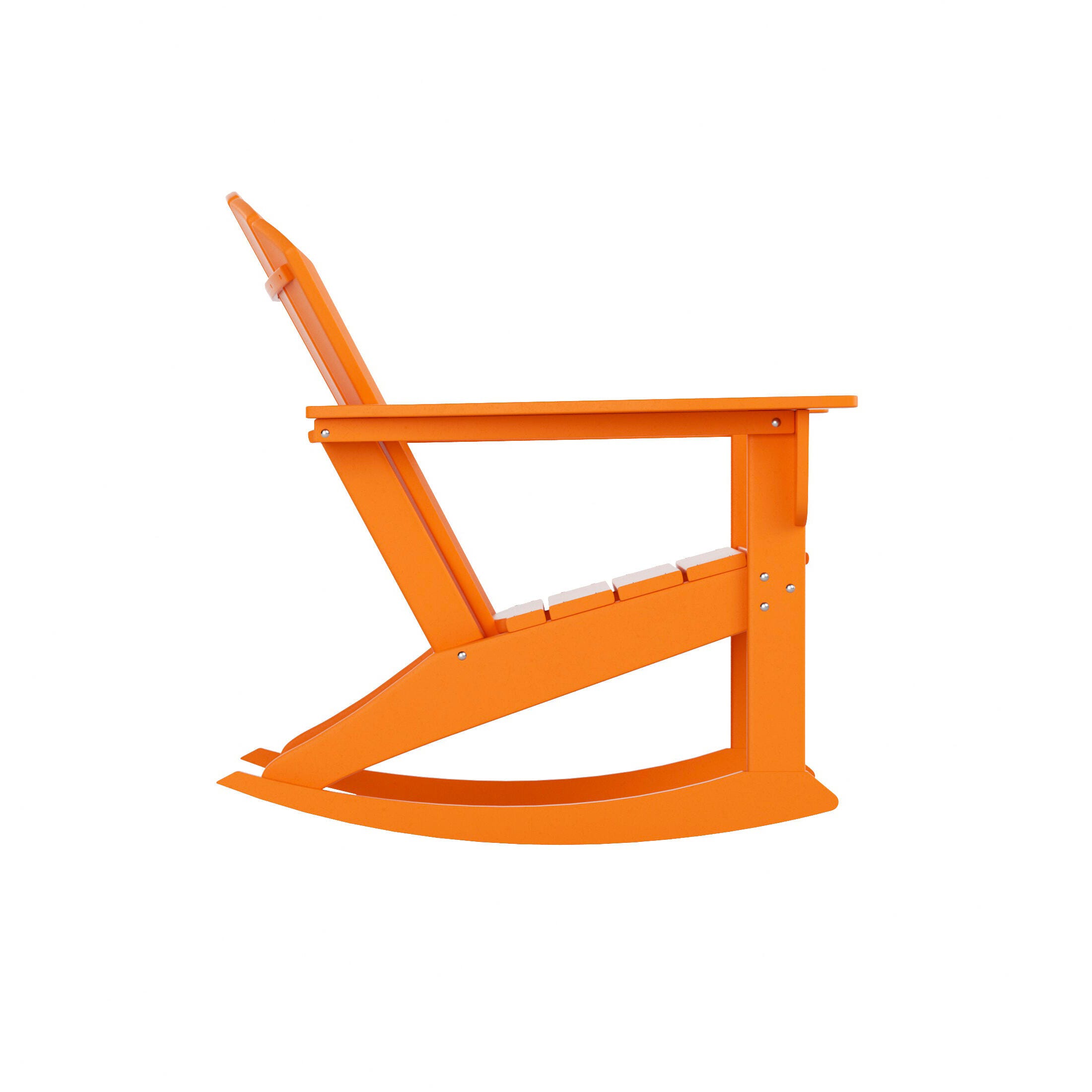 Bayview Classic Seashell Rocking Chair, Orange, large