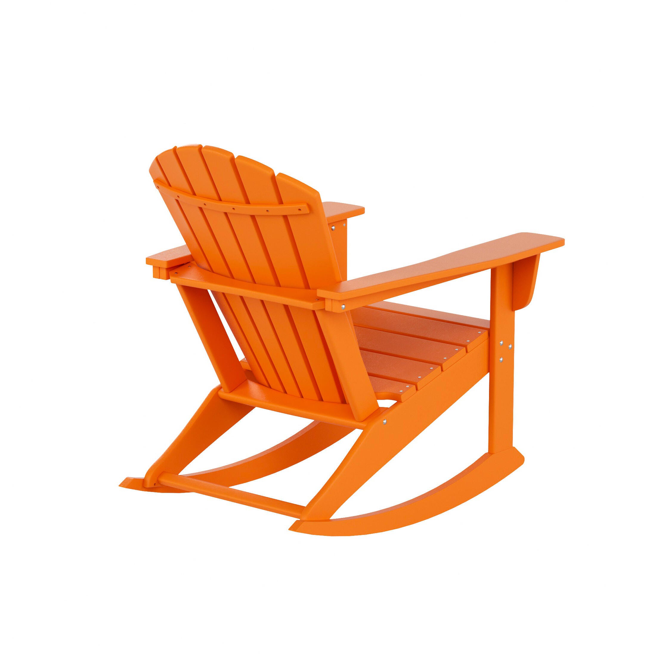 Bayview Classic Seashell Rocking Chair, Orange, large