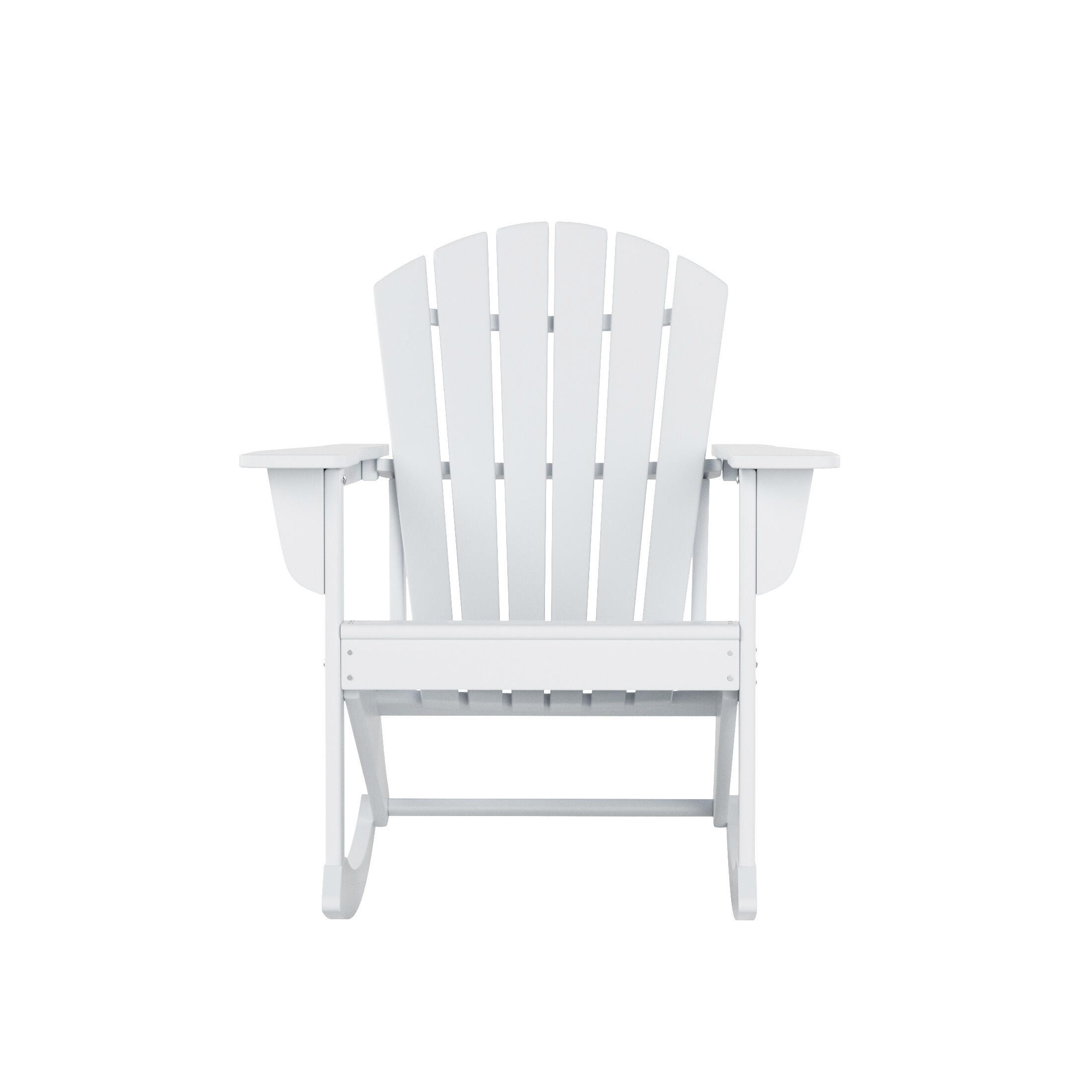 Bayview Classic Seashell Rocking Chair, White, large