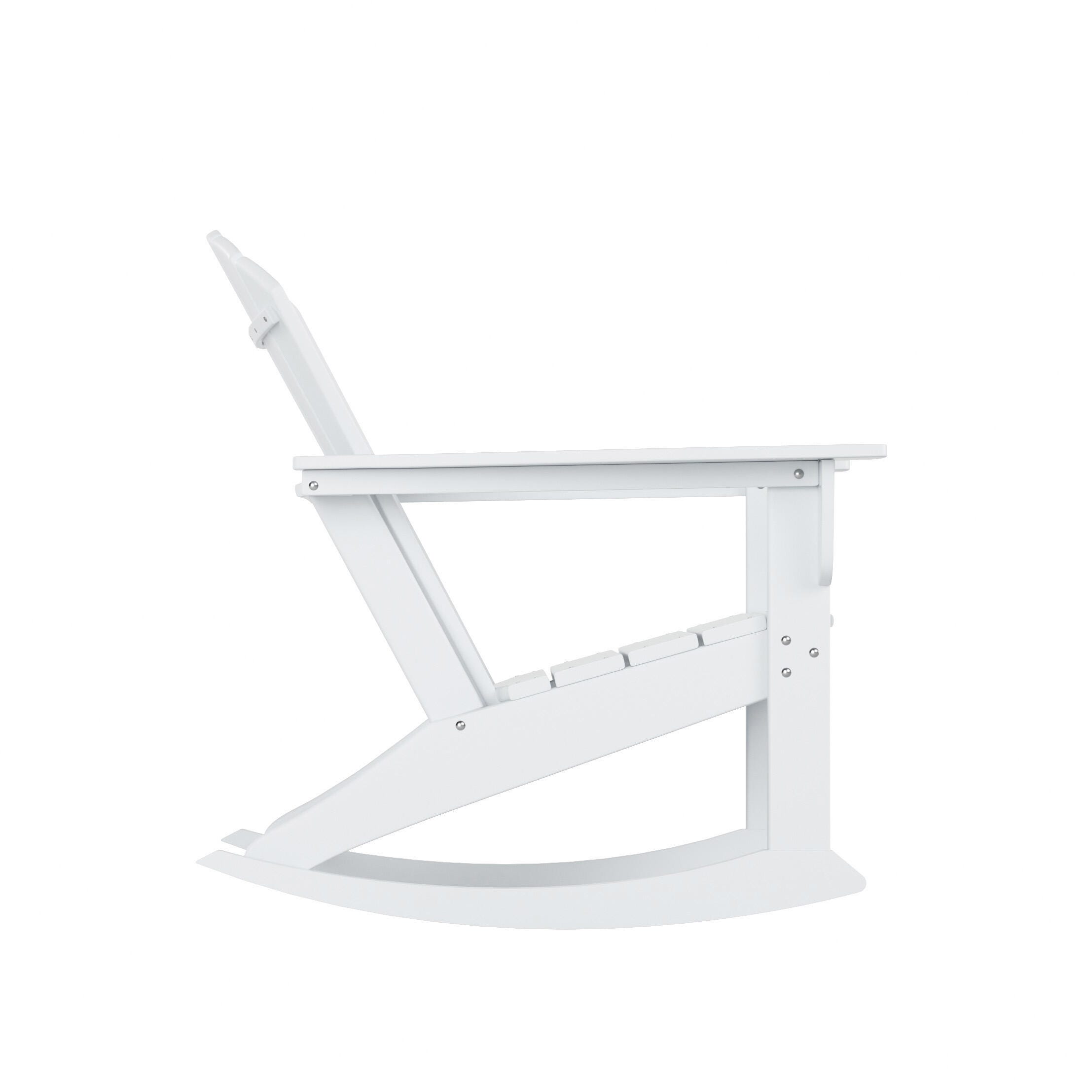 Bayview Classic Seashell Rocking Chair, White, large