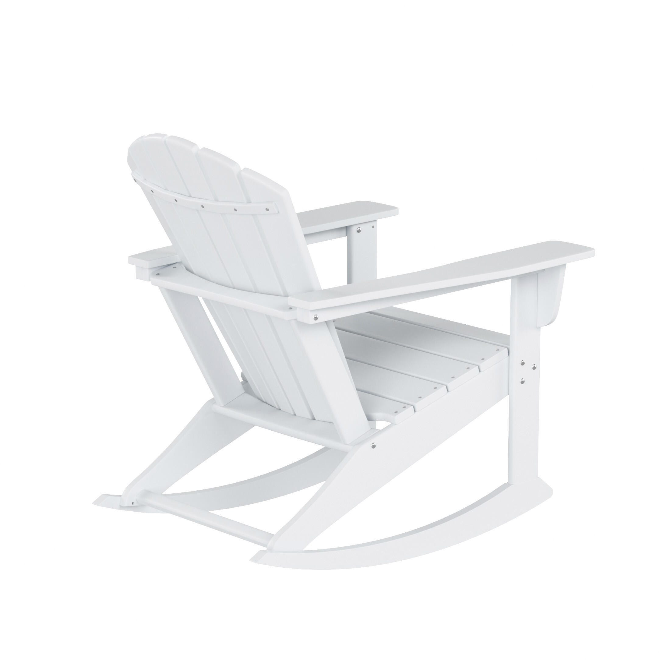 Bayview Classic Seashell Rocking Chair, White, large