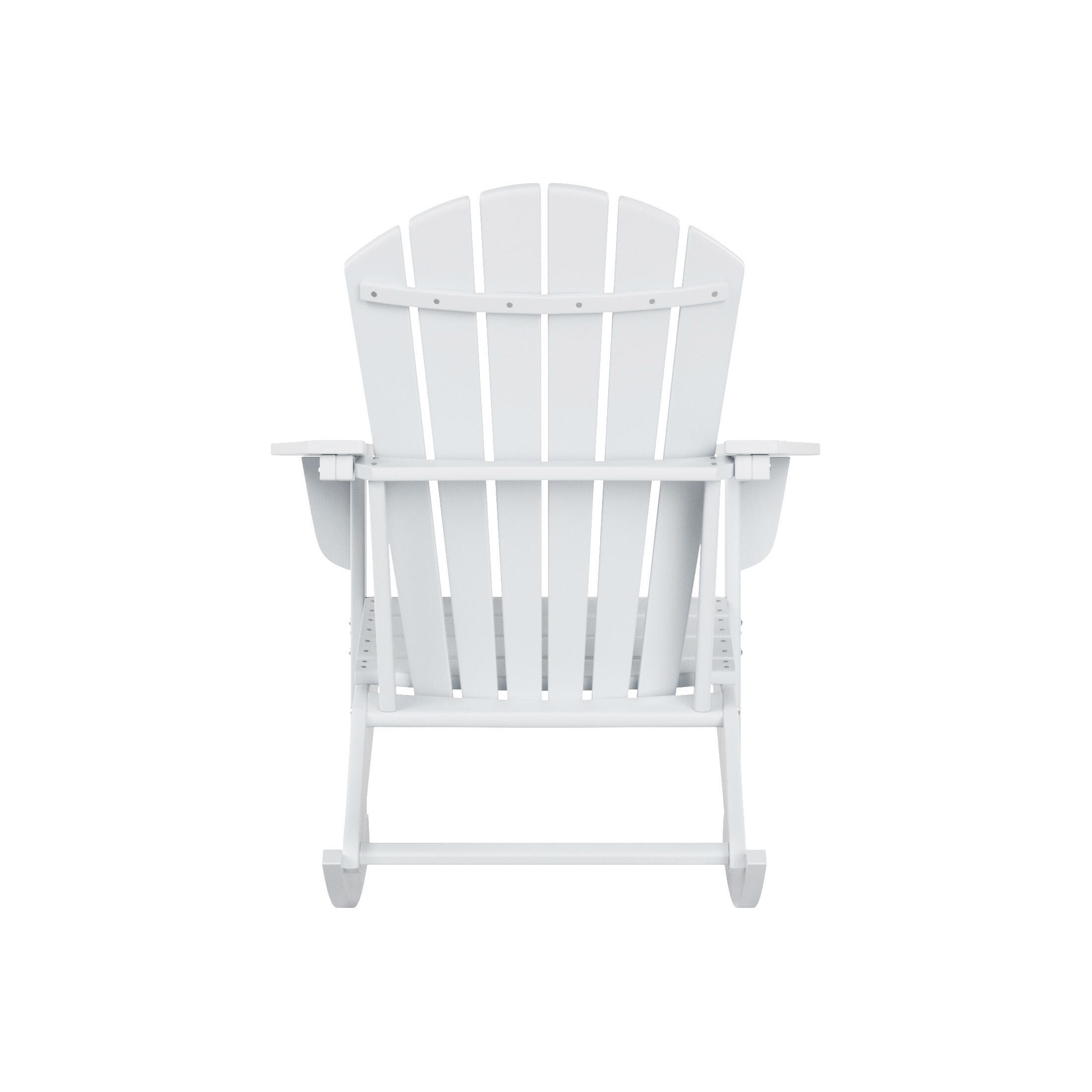 Bayview Classic Seashell Rocking Chair, White, large