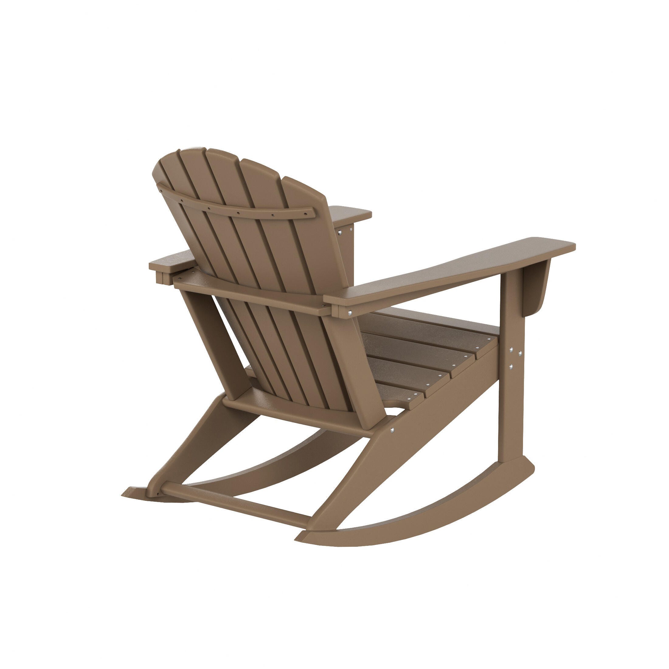 Bayview Classic Seashell Rocking Chair, Weathered Wood, large