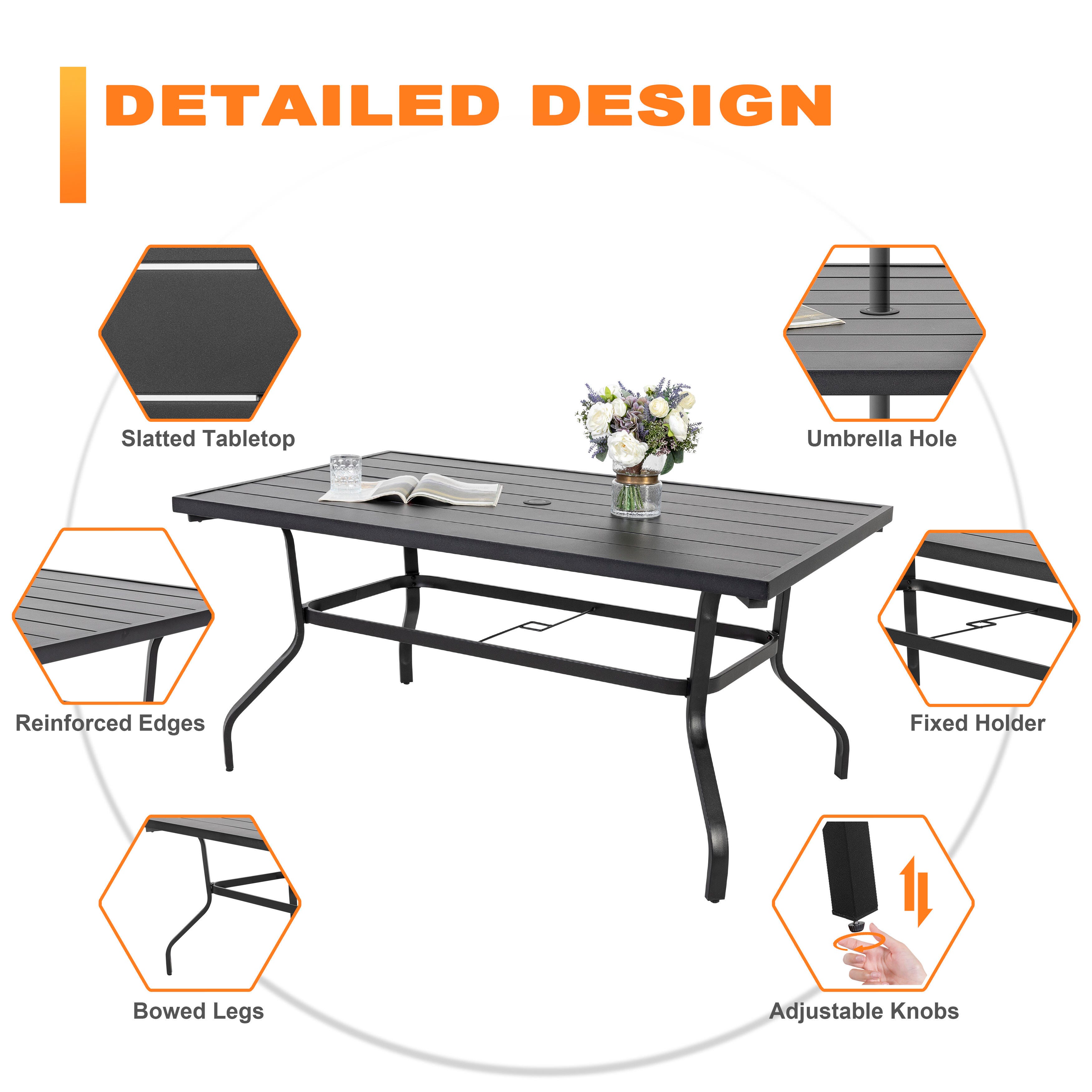 Nuu Garden Outdoor Dining Table, , large