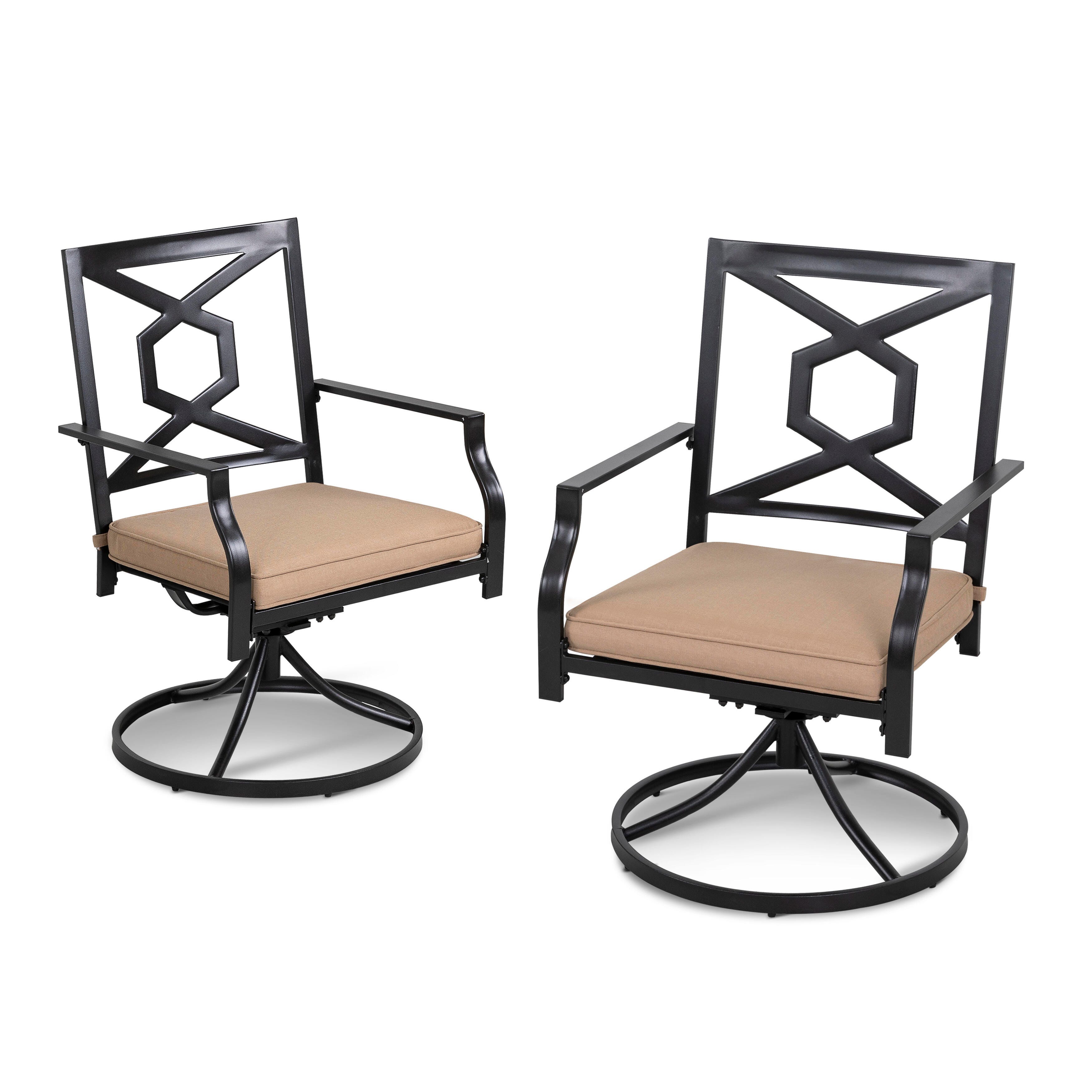 Nuu Garden Swivel Dining Chairs with Cushions (Set of 2), , large