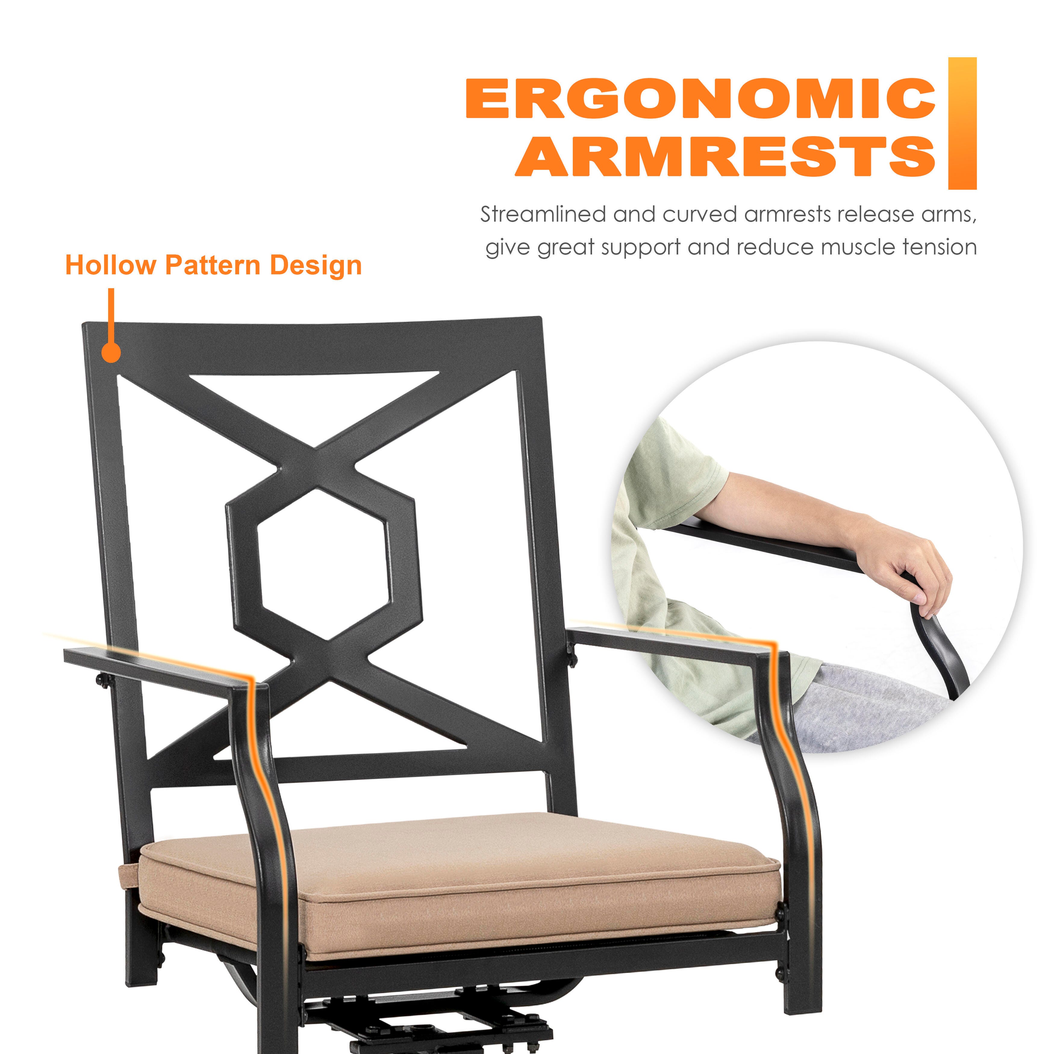 Nuu Garden Swivel Dining Chairs with Cushions (Set of 2), , large