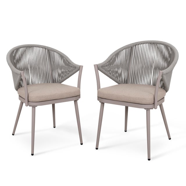 Nuu Garden Outdoor Conversation Chairs with Seat Cushion (Set of 2)