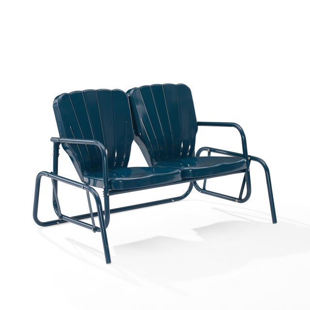 Ridgeland Outdoor Loveseat Glider, Navy