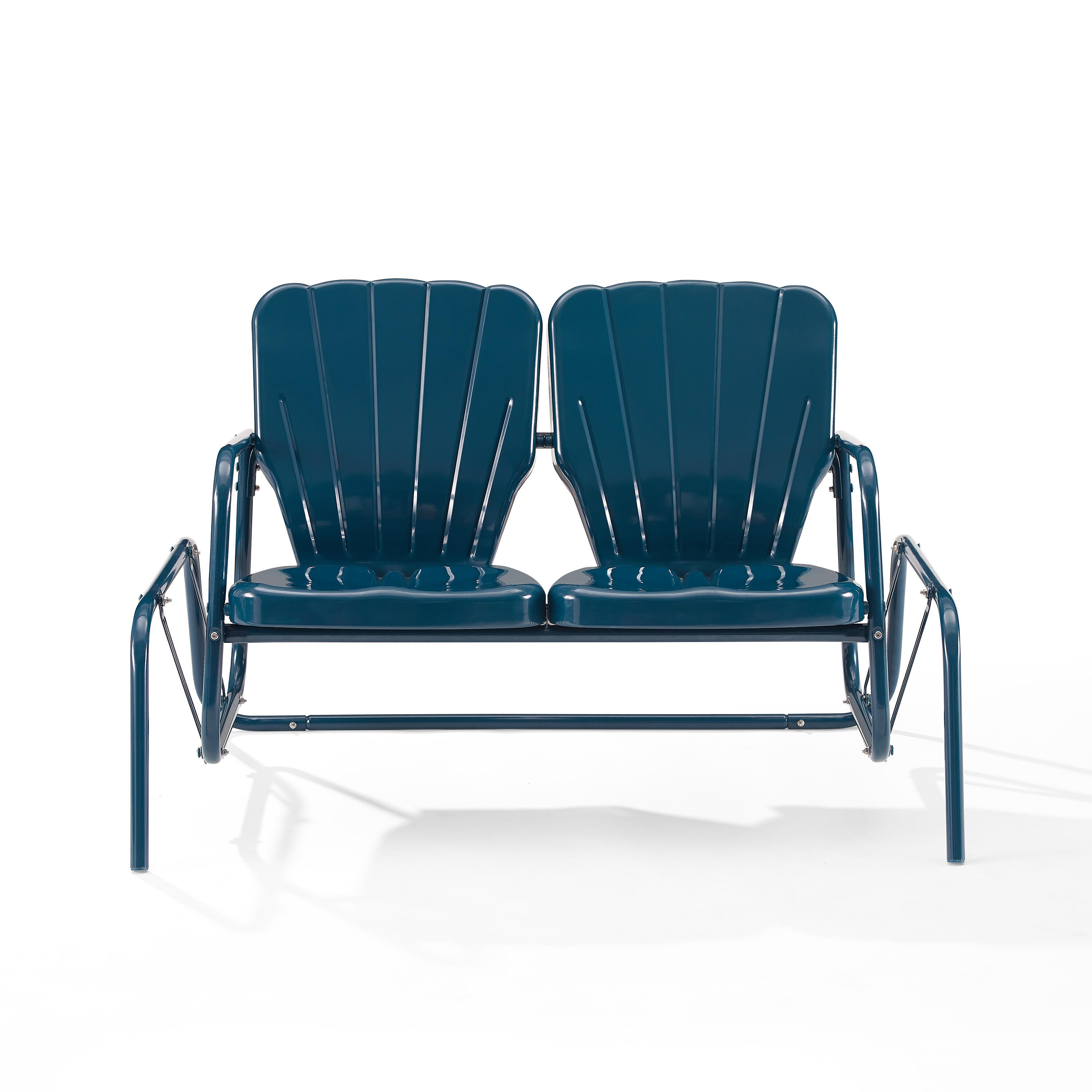 Ridgeland Outdoor Loveseat Glider, Navy, large