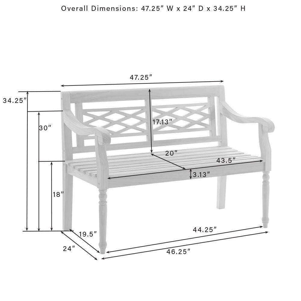 Olivier Outdoor Bench, , large
