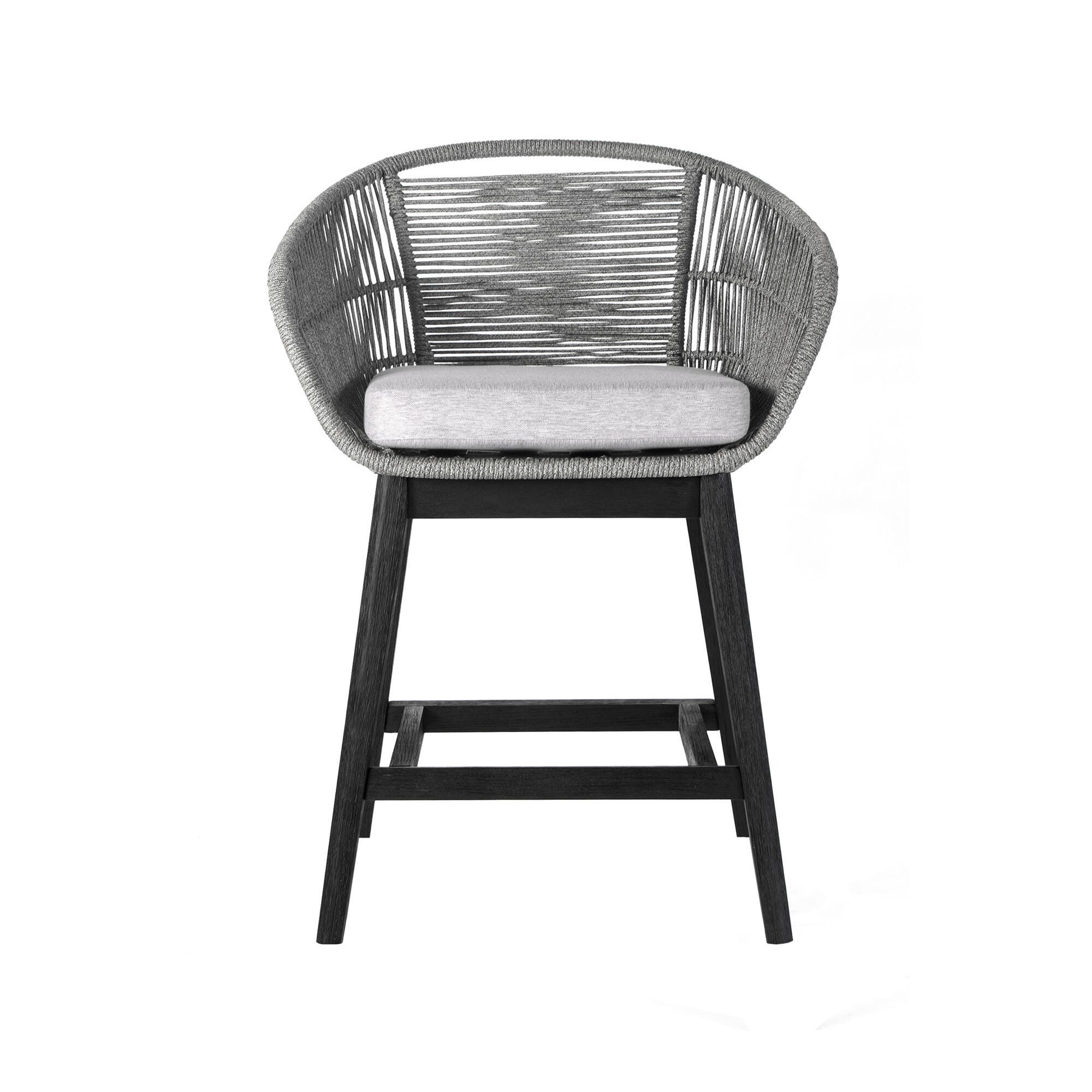 Tutti Frutti Outdoor Counter Height Bar Stool, Black, large