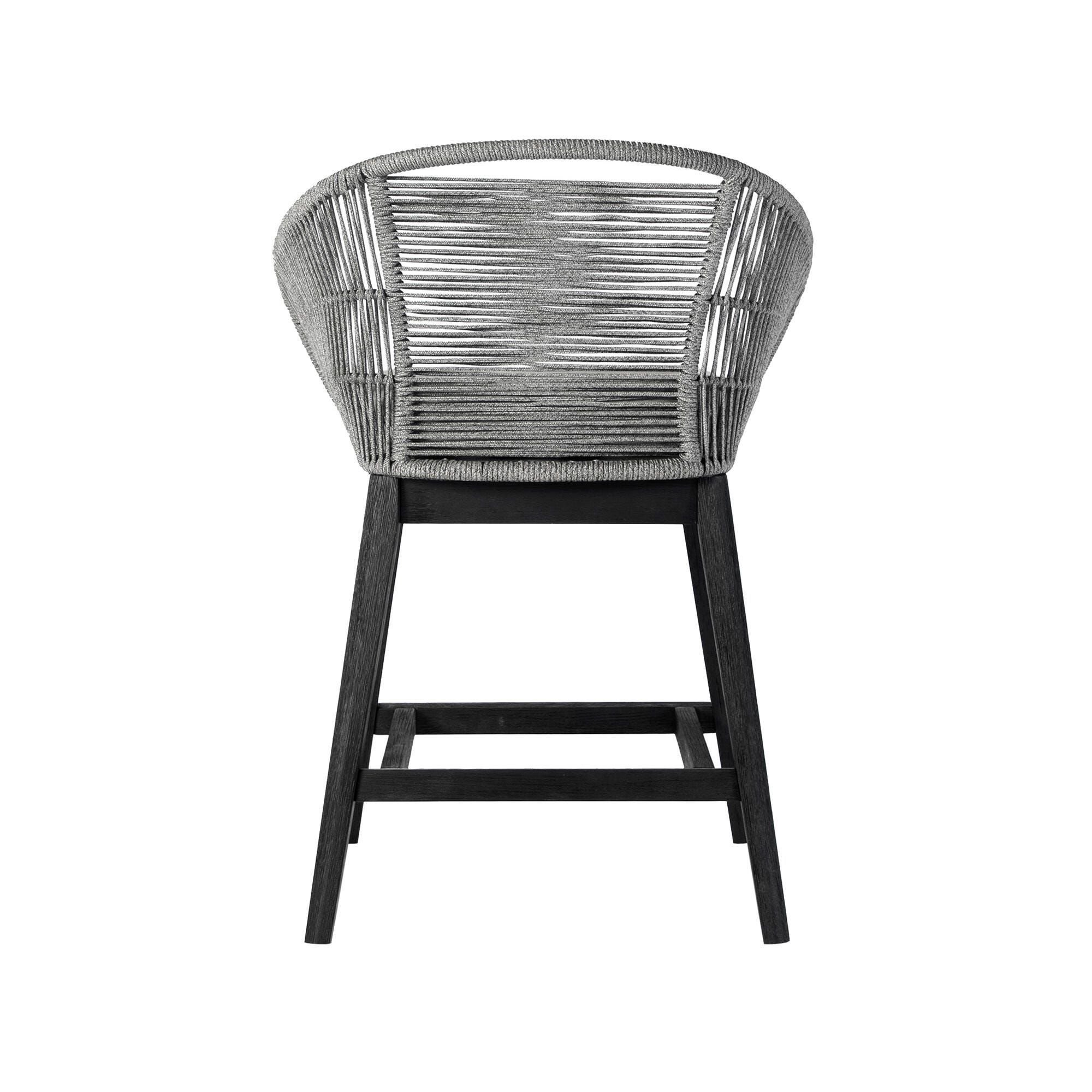 Tutti Frutti Outdoor Counter Height Bar Stool, Black, large