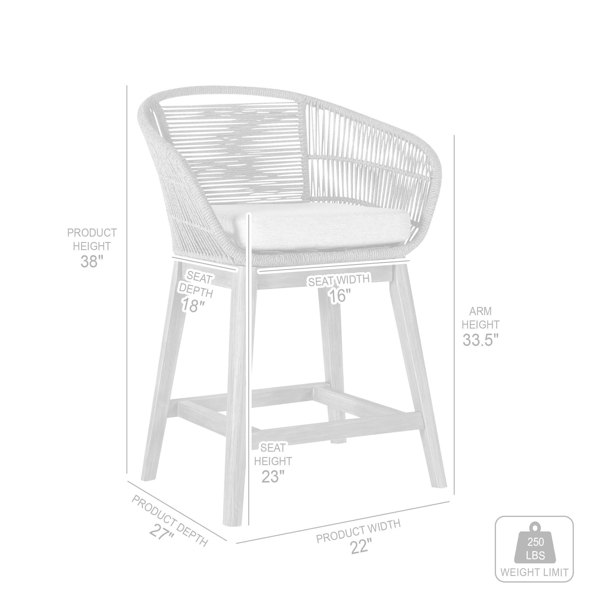 Tutti Frutti Outdoor Counter Height Bar Stool, Black, large
