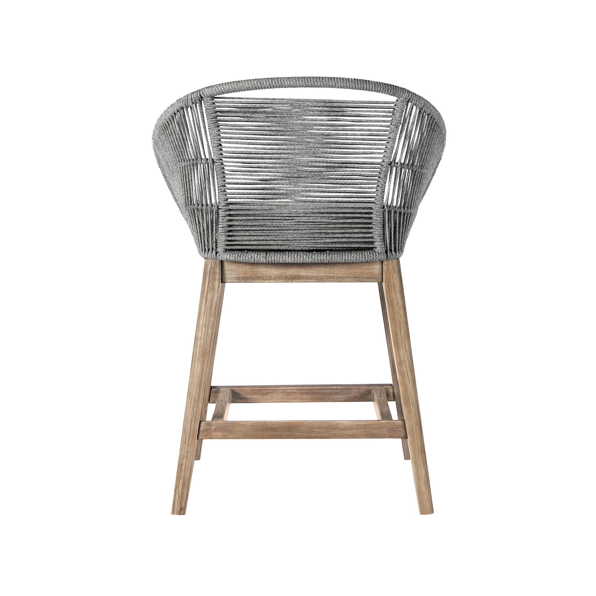Tutti Frutti Outdoor Counter Height Bar Stool, Aged Teak, large
